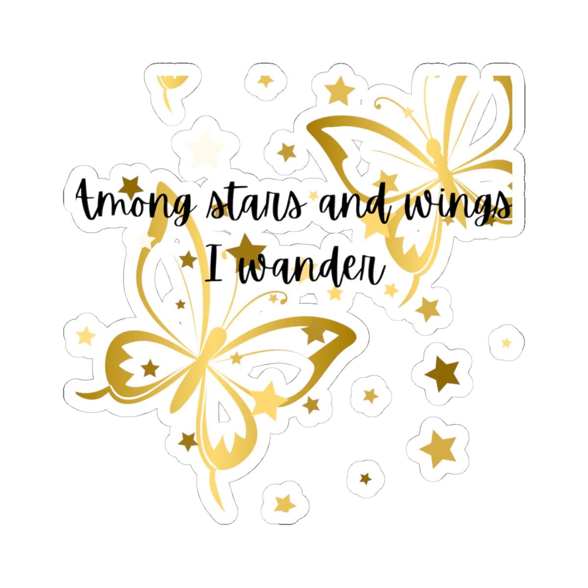 Whimsical Butterfly Kiss-Cut Stickers for Laptop, Journals, Water Bottles, Party Favors, Gifts, Inspirational Decor