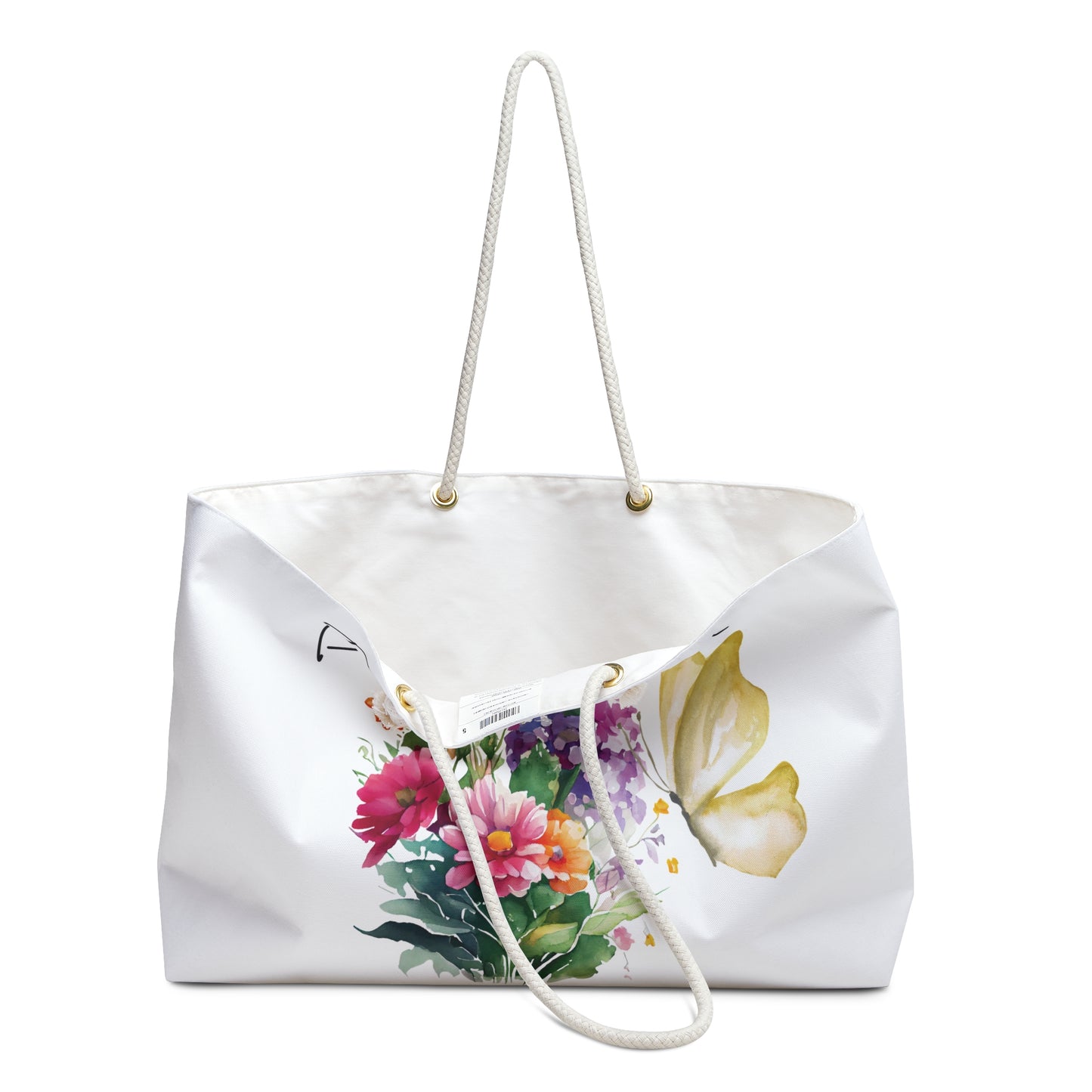 Bloom Within Weekender Bag – Floral Butterfly Tote – Inspirational Travel Bag for Women