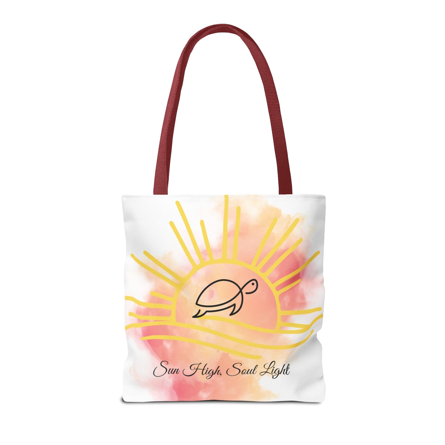 Sun High Tote Bag - Inspirational Turtle Design for Beach Lovers