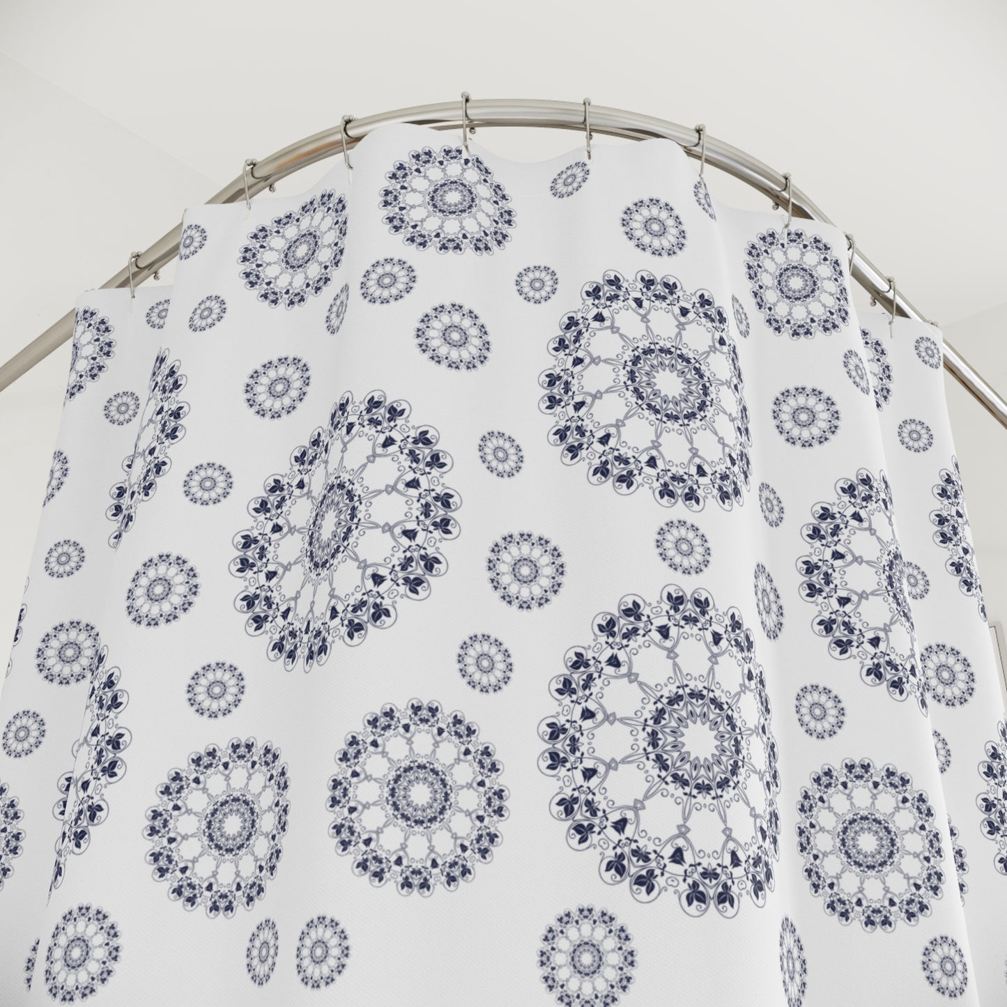 Elegant Mandala Shower Curtain | Home Decor, Bathroom Accessory, Gift for Her, Boho Style, Modern Design