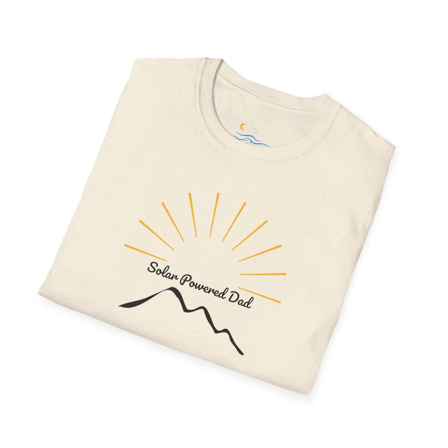 Solar Powered Dad Unisex Softstyle T-Shirt - Perfect Gift for Dad, Father's Day, and Outdoor Enthusiasts