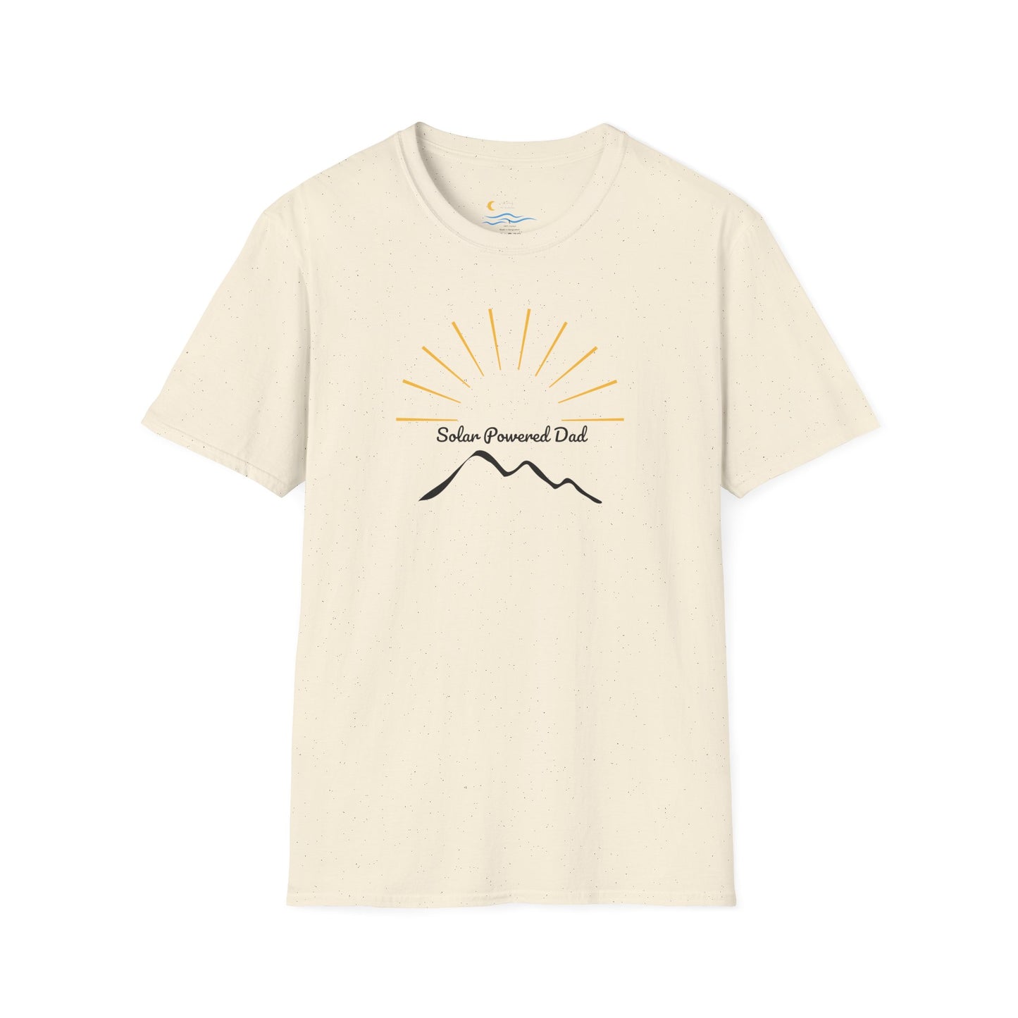 Solar Powered Dad Unisex Softstyle T-Shirt - Perfect Gift for Dad, Father's Day, and Outdoor Enthusiasts