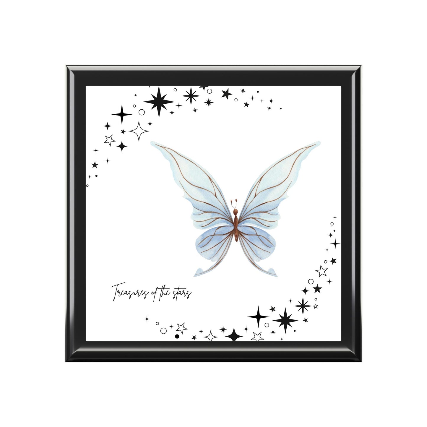 Elegant Butterfly Jewelry Box, Treasure of the Stars, Keepsake Organizer, Gift for Her, Decorative Storage, Special Occasion