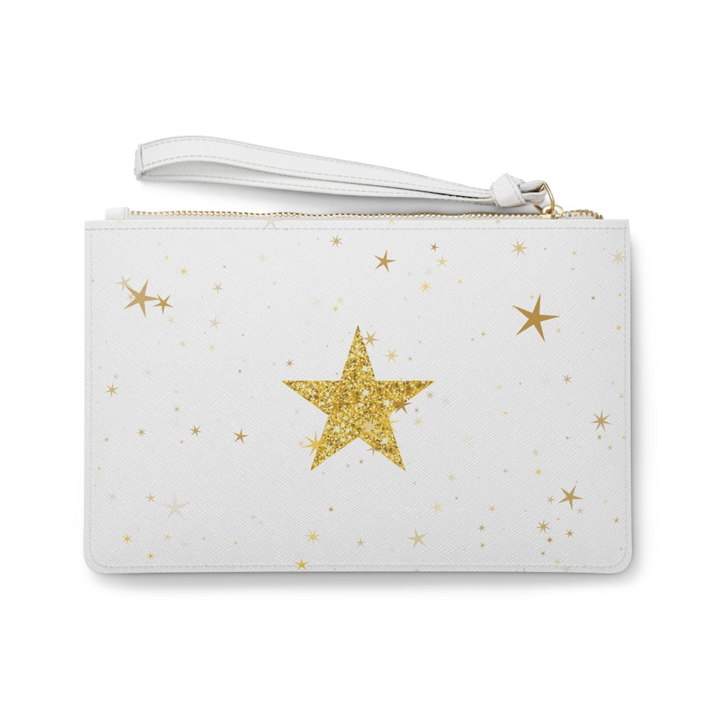 Sparkly Star Clutch Bag - Elegant Gold Glitter Purse, Night Out Bag, Party Accessory, Holiday Gift, Fashion Statement