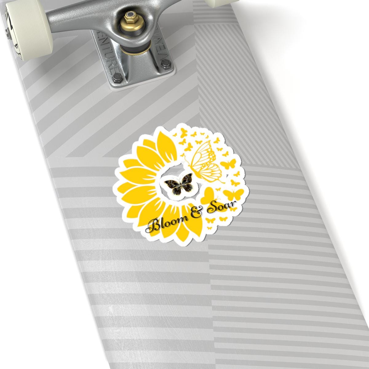 Floral Bloom and Soar Kiss-Cut Stickers, Flower Decal, Nature Lover's Gift, Botanical Laptop Decor, Water Bottle Label