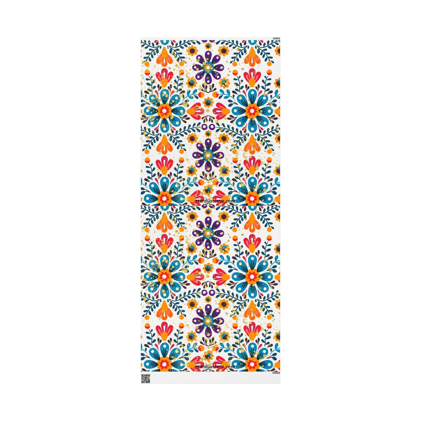 Vibrant Floral Wrapping Paper, Colorful Gift Wrap, Birthday, Holiday, Celebration, Eco-Friendly, Handmade