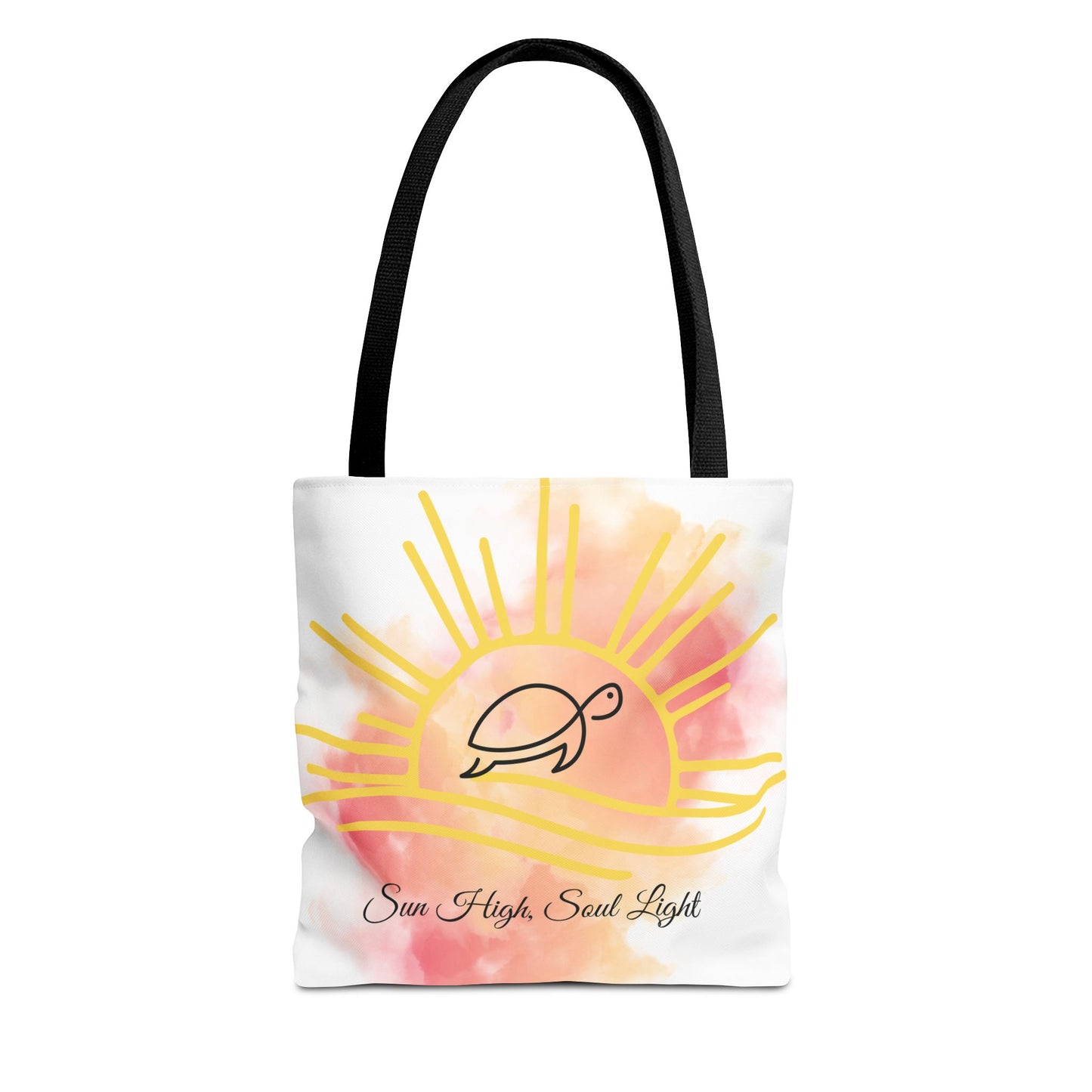 Sun High Tote Bag - Inspirational Turtle Design for Beach Lovers