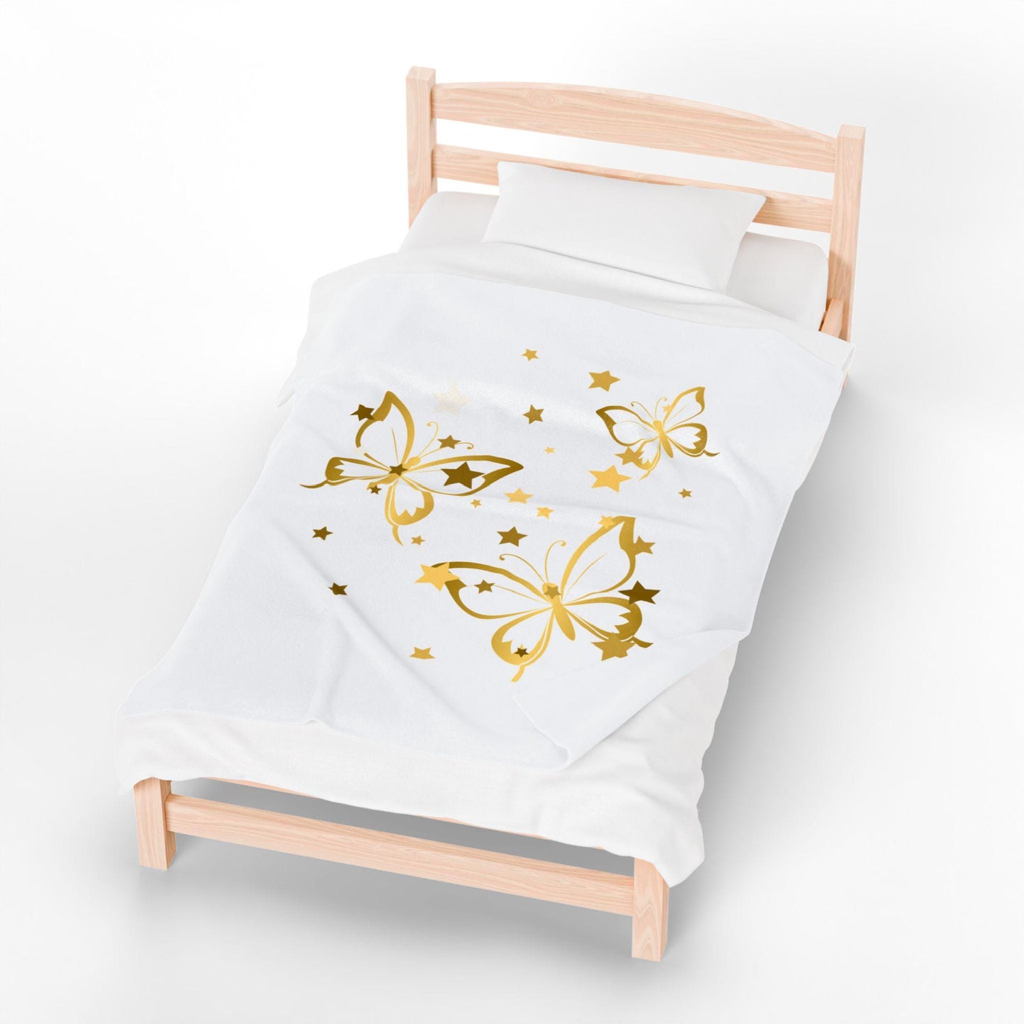 Butterfly Dream Velveteen Plush Blanket, Cozy Throw, Bedspread, Gift for Her, Luxury Home Decor, Baby Shower, Wedding Gift