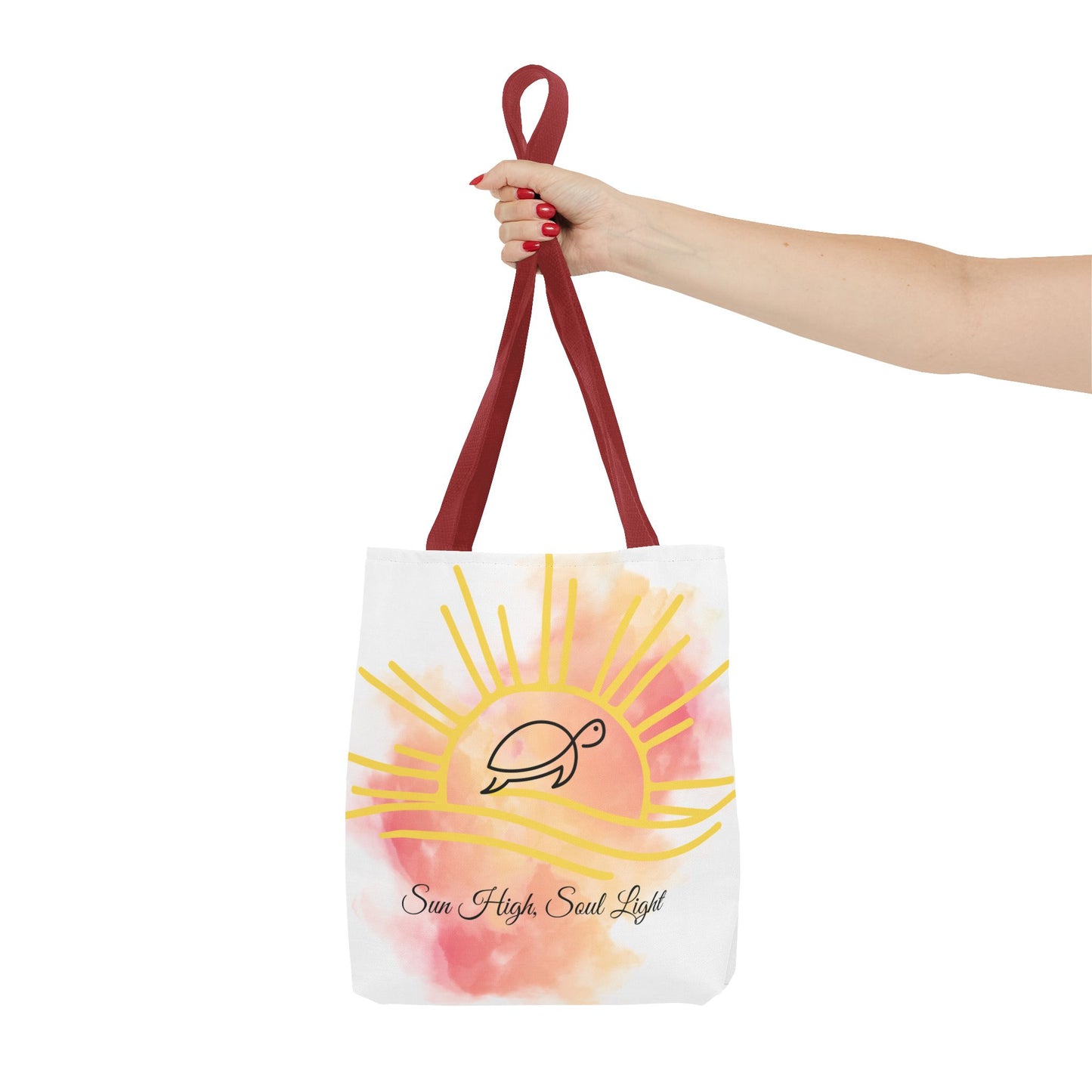 Sun High Tote Bag - Inspirational Turtle Design for Beach Lovers
