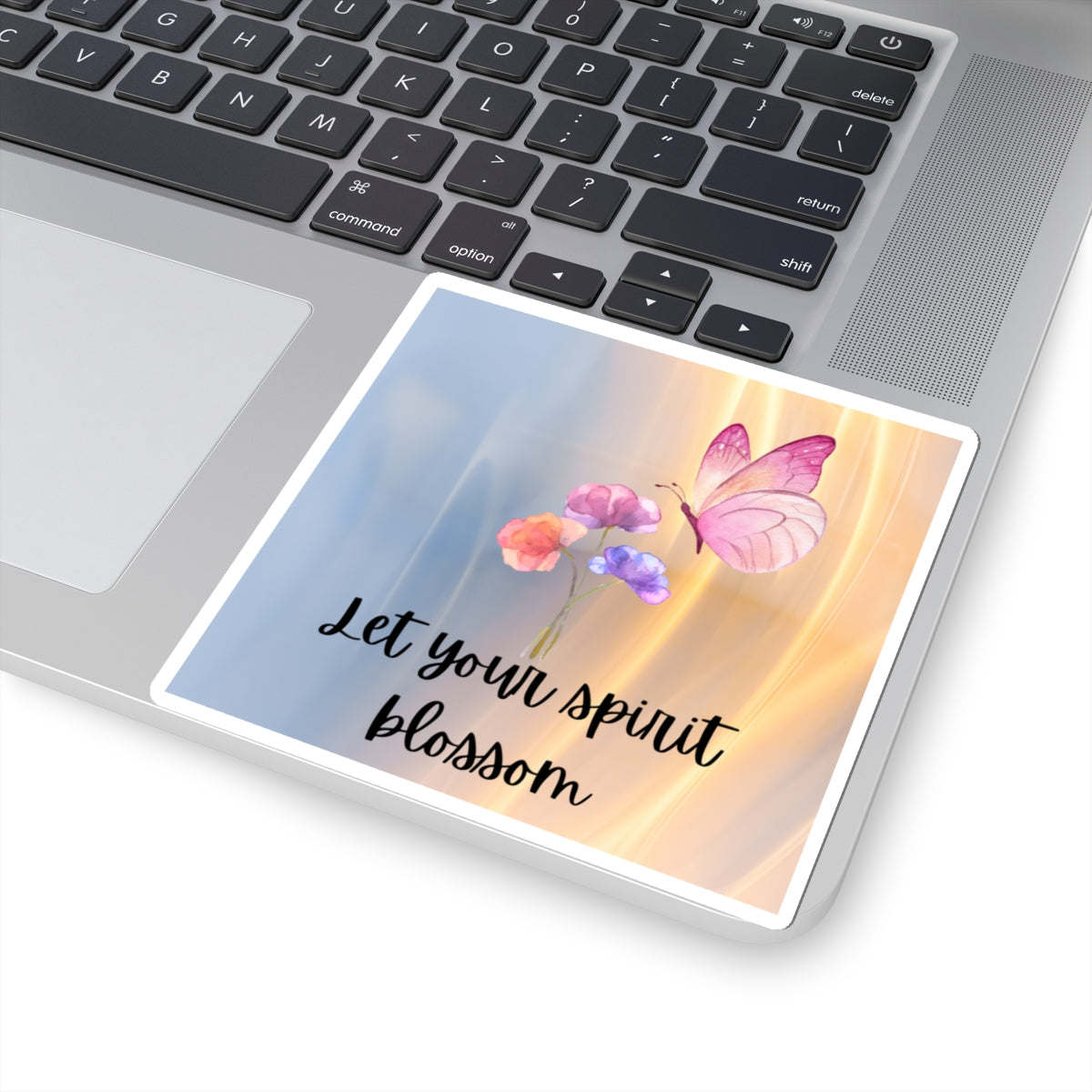 Inspirational Kiss-Cut Stickers - "Let Your Spirit Blossom" Floral Design