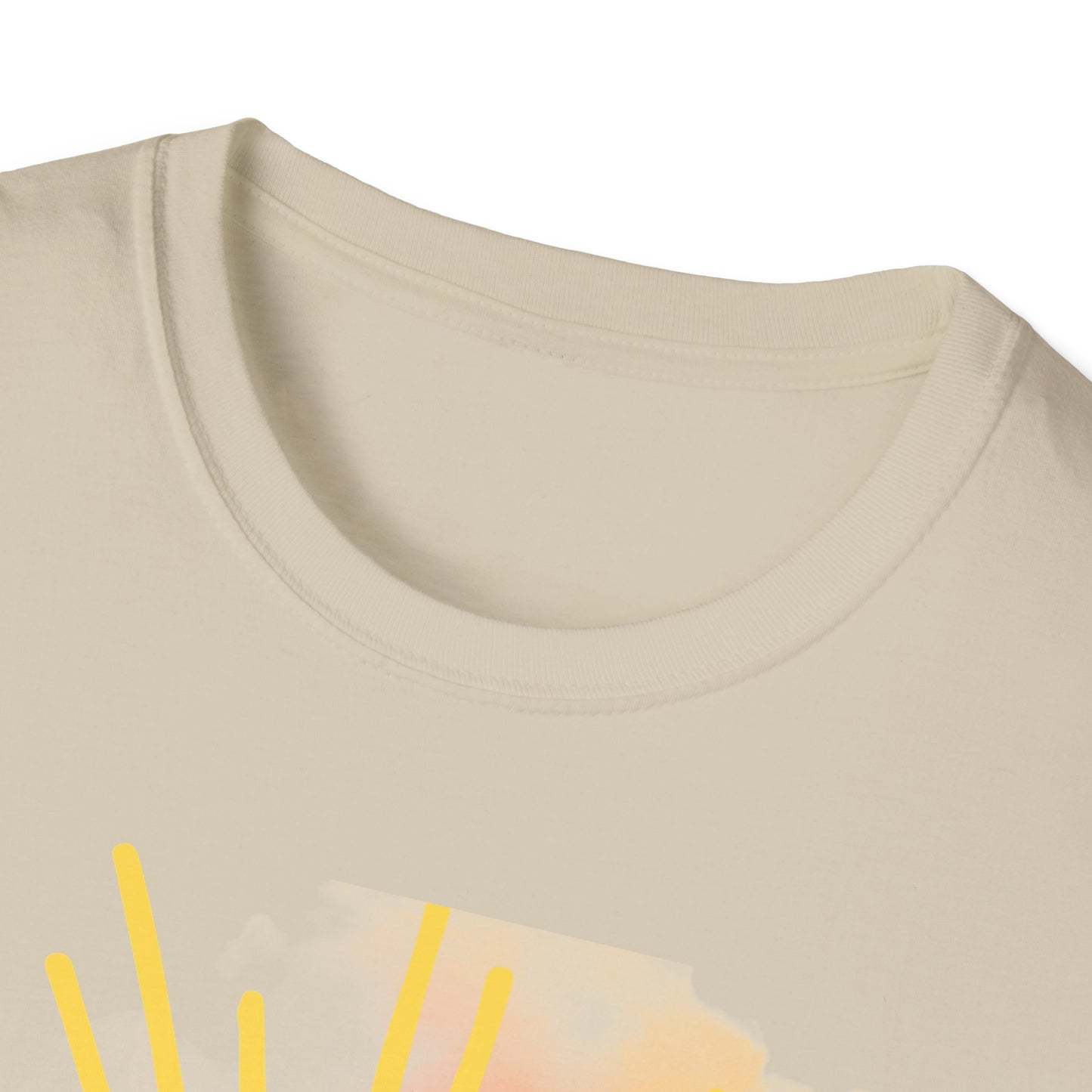Sun High Soul Soft T-Shirt – Watercolor Sunrise & Turtle Tee | Uplifting Coastal Shirt