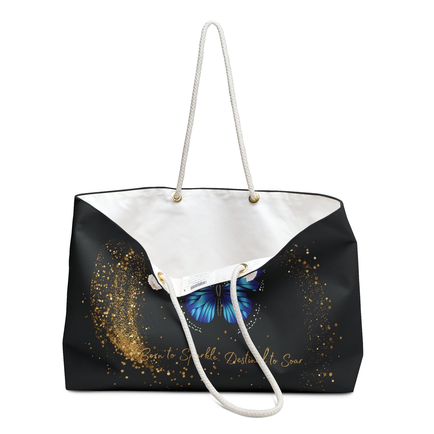Butterfly Stardust Weekender Bag – "Born to Sparkle, Destined to Soar" | Celestial Travel Tote