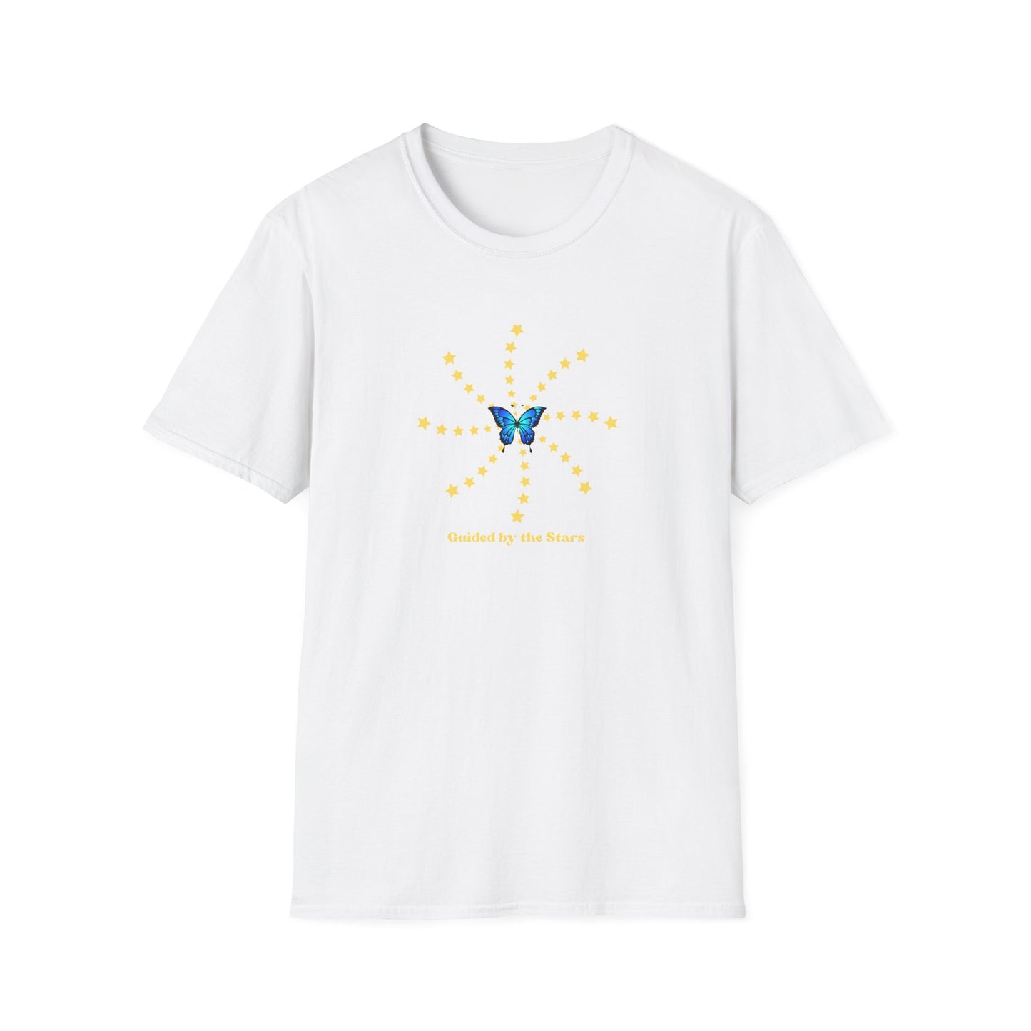 Celestial Butterfly T-Shirt – Guided by the Stars Shirt – Dreamy Star Graphic Tee – Spiritual Boho Shirt – Stardust Cove Aesthetic Gift