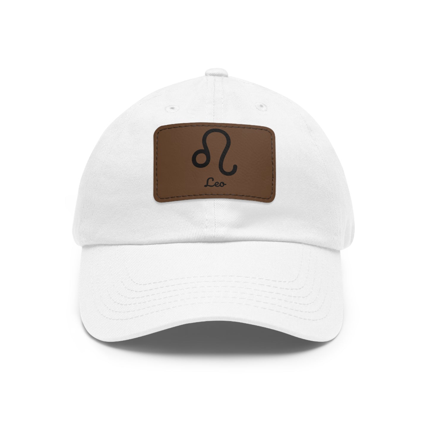 Leo Zodiac Dad Hat – Leather Patch Astrology Cap | Bold Horoscope Gift for Men & Women