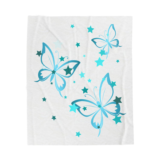 Butterfly Velvet Plush Blanket, Cozy Home Decor for Kids, Soft Gift for Birthdays, Nursery, and Cozy Nights, Dreamy Butterfly Design