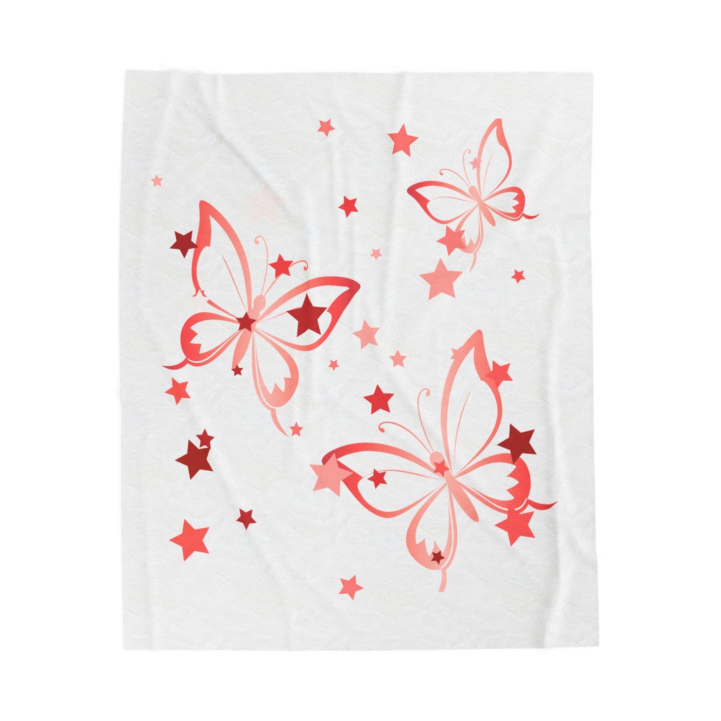 Butterfly Dream Velveteen Plush Blanket - Cozy Throw, Home Decor, Gift for Her, Kids Bedding, Soft Blanket