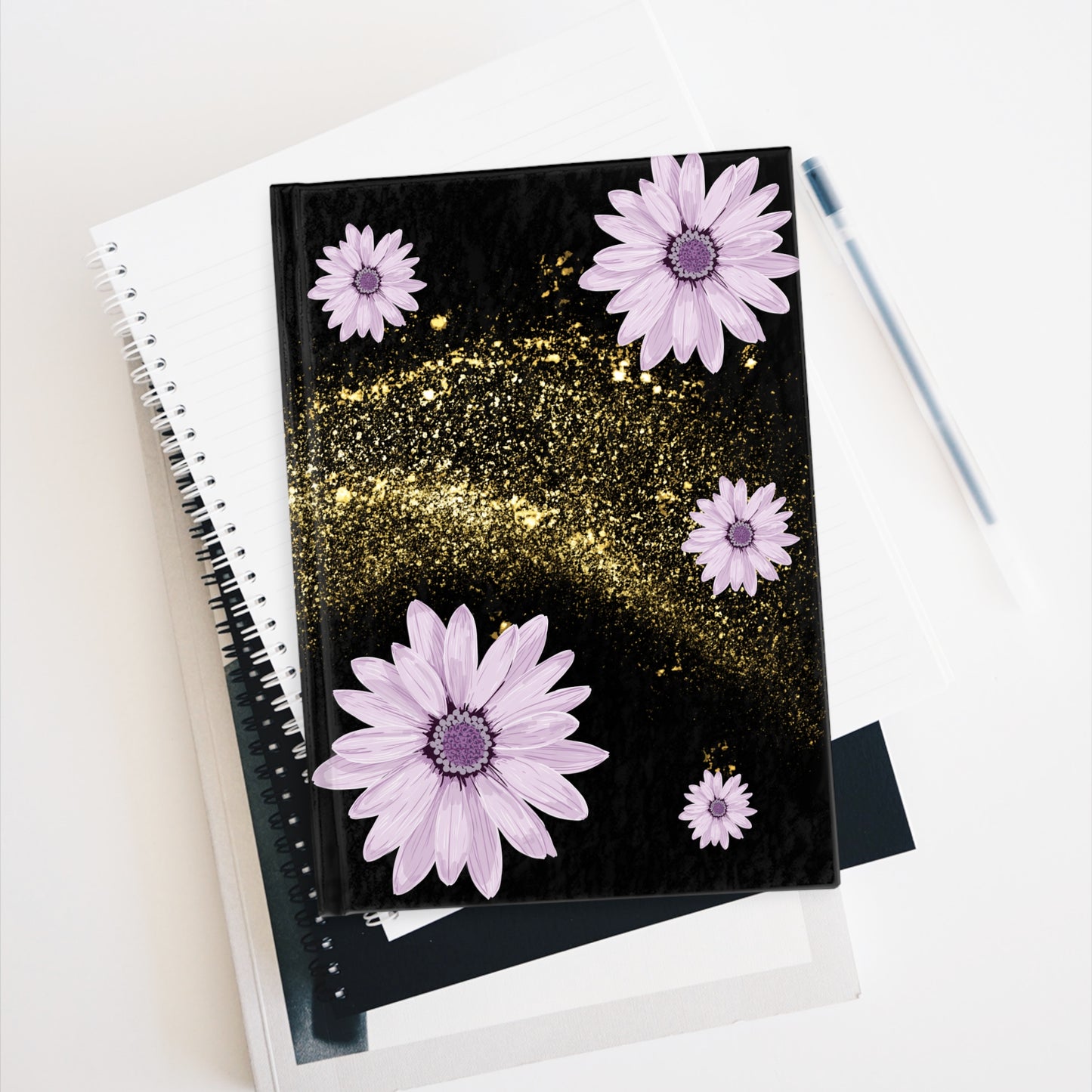 Gorgeous Floral Journal with Gold Glitter Accents, Flower Notebook, Ideal Gift for Writers, Perfect for Journaling, Travel Diary, [...]