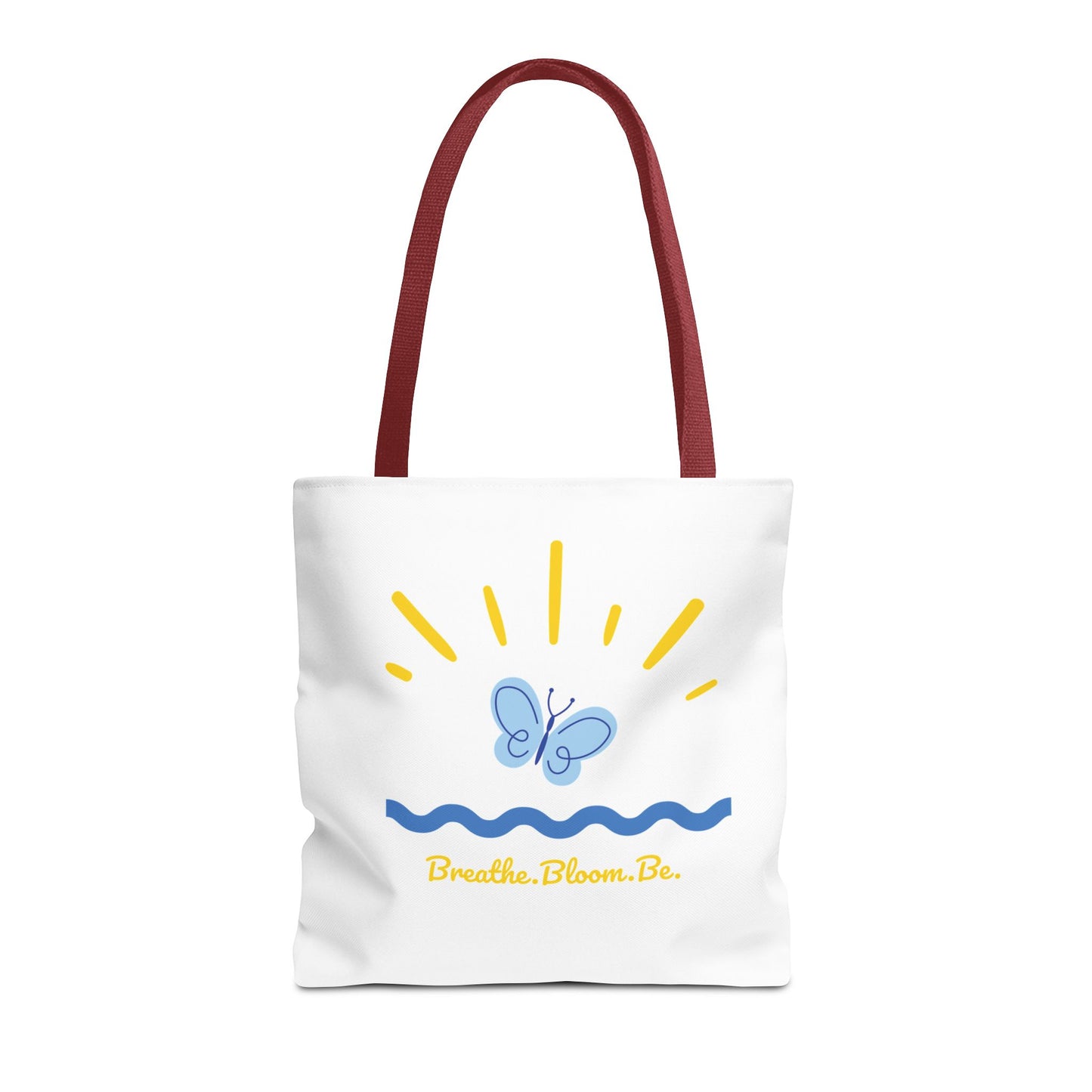 Butterfly and Stripes AOP Tote Bag - Stylish Shopping Bag, Eco-Friendly Gift, Summer Vibes, Beach Ready, Everyday Use