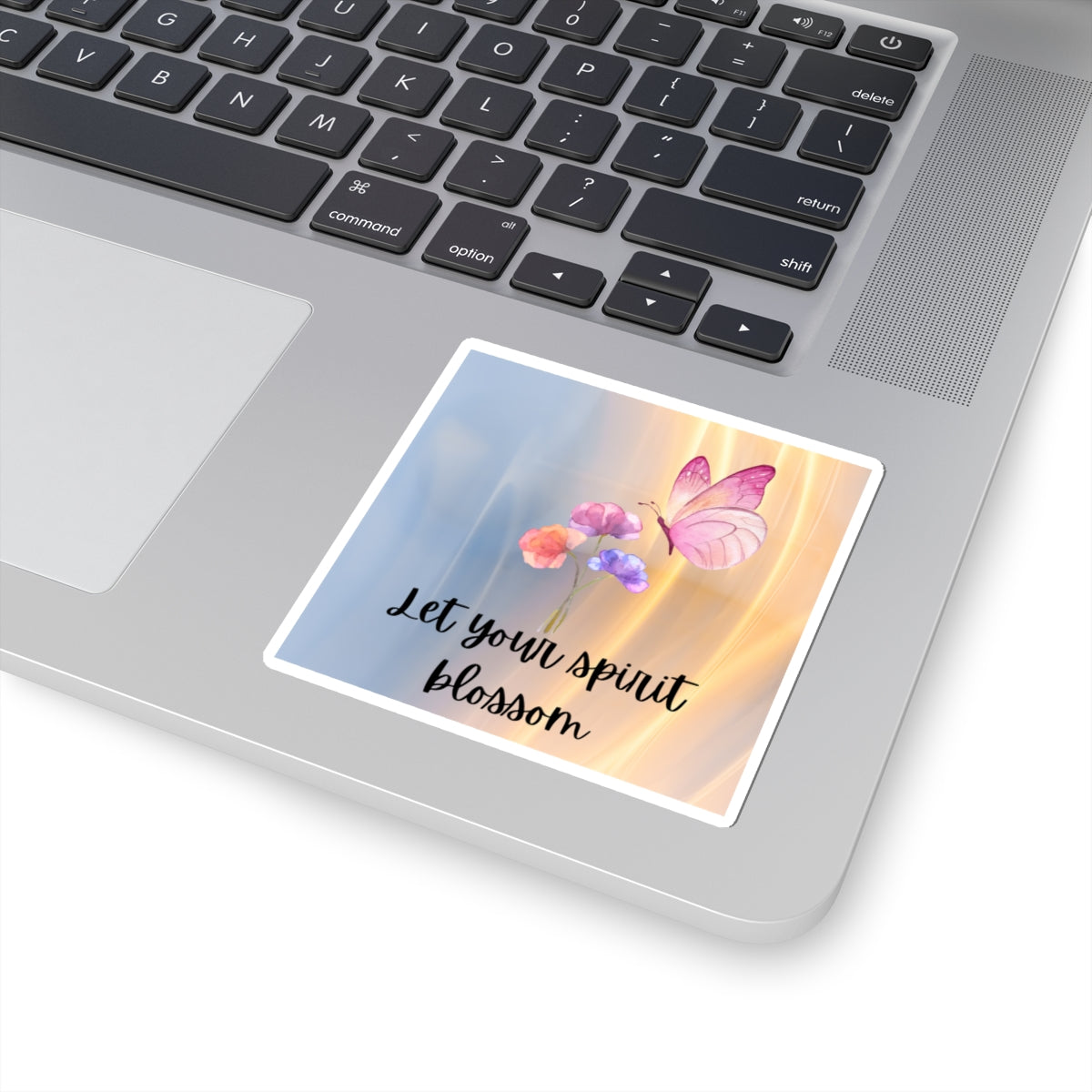 Inspirational Kiss-Cut Stickers - "Let Your Spirit Blossom" Floral Design
