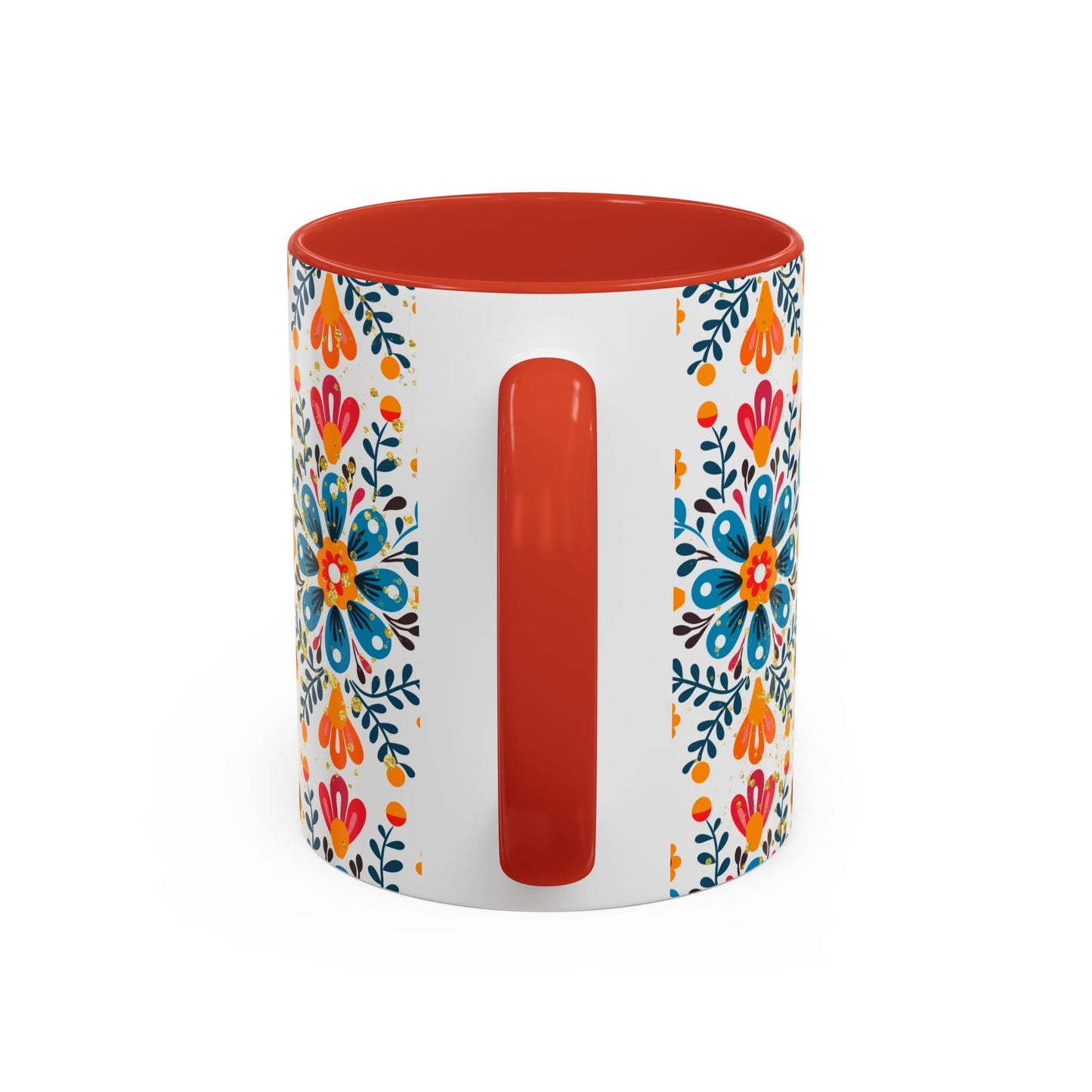 Boho Floral Coffee Mug – Folk Art Accent Mug | Colorful Ceramic Cup by Stardust Cove