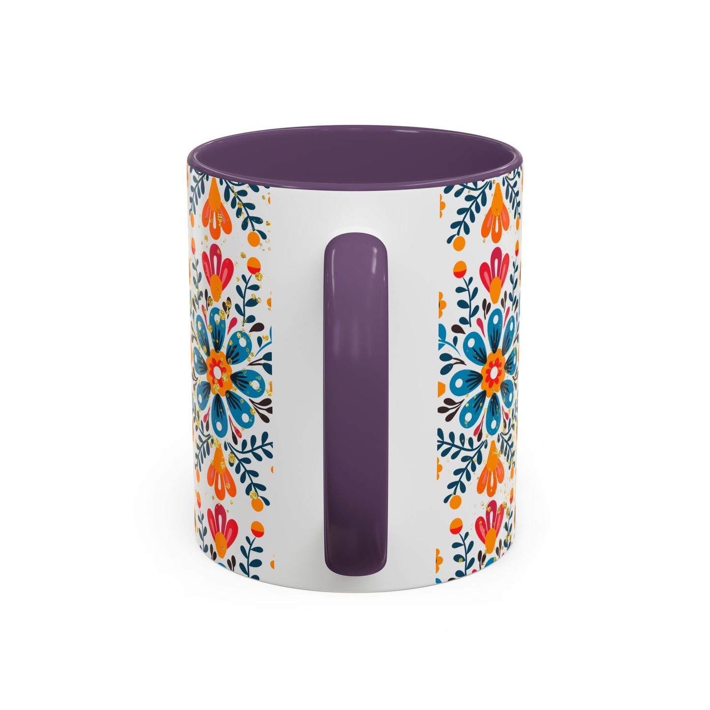 Boho Floral Coffee Mug – Folk Art Accent Mug | Colorful Ceramic Cup by Stardust Cove