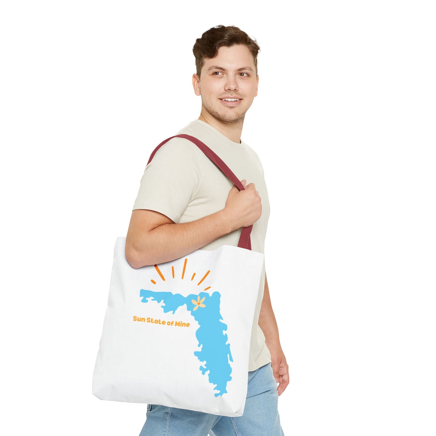 Sun State of Mine Florida Tote Bag – Coastal Sunshine Shoulder Tote | Stardust Cove