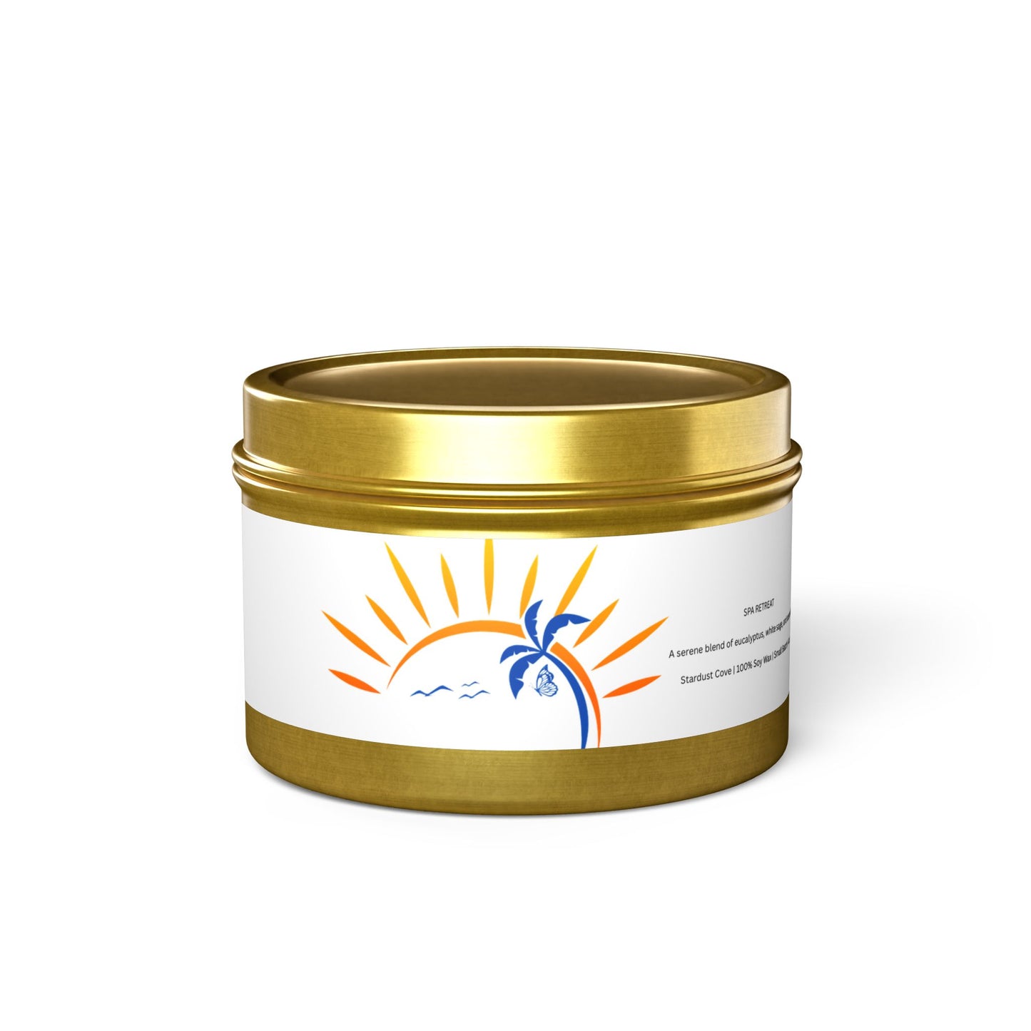 Spa Retreat Candle – Eucalyptus, Sea Salt & Sage | Tin Candle by Stardust Cove