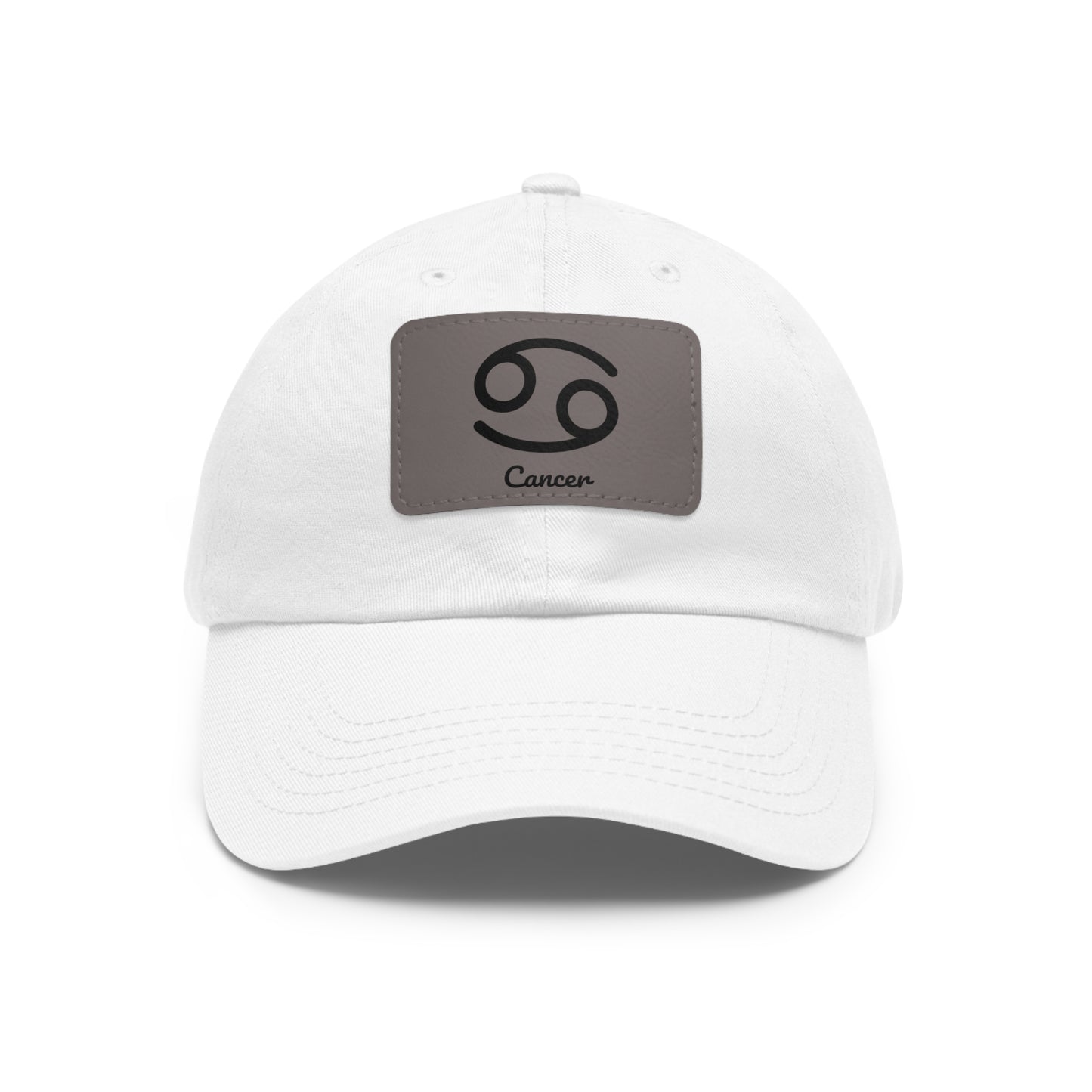 Cancer Zodiac Dad Hat – Leather Patch Astrology Cap | Water Sign Horoscope Gift for Men & Women