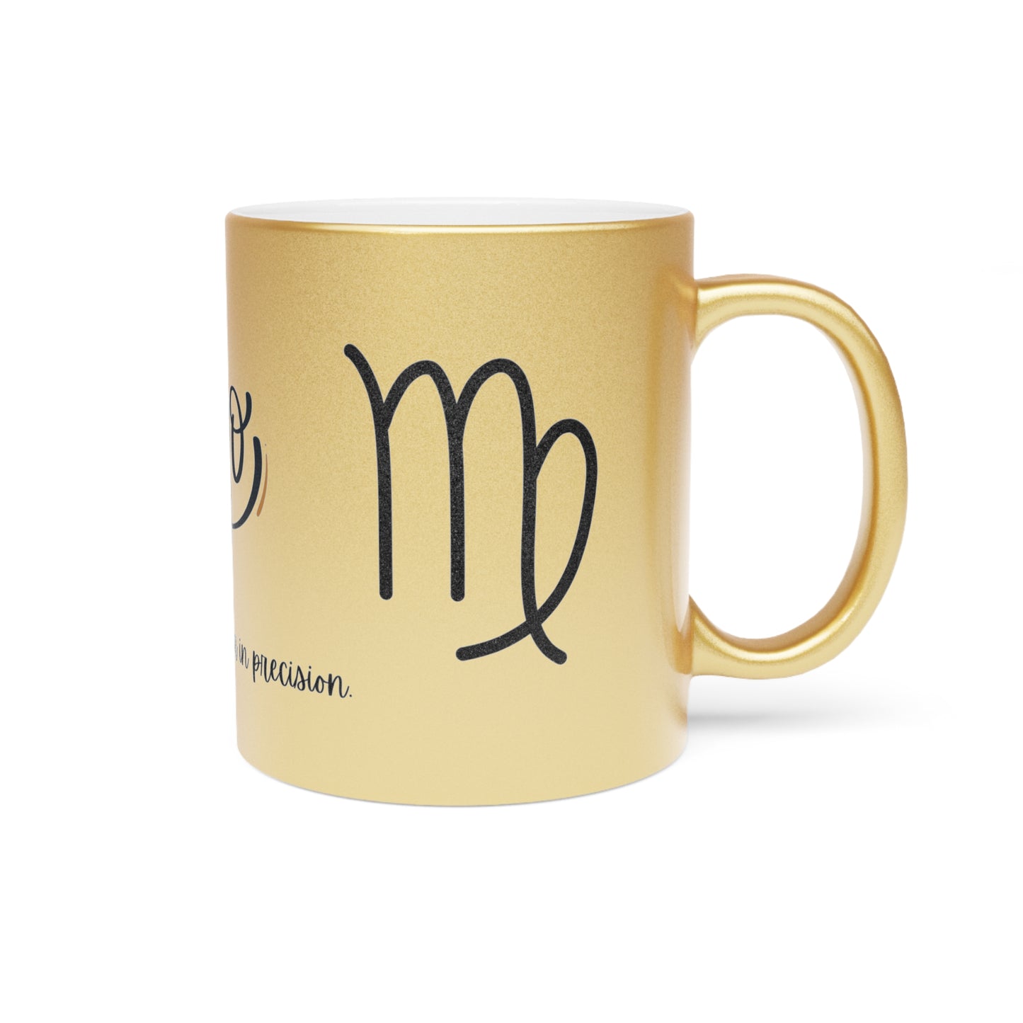 Astrology Virgo Metallic Mug - Silver & Gold Coffee Cup for Zodiac Lovers