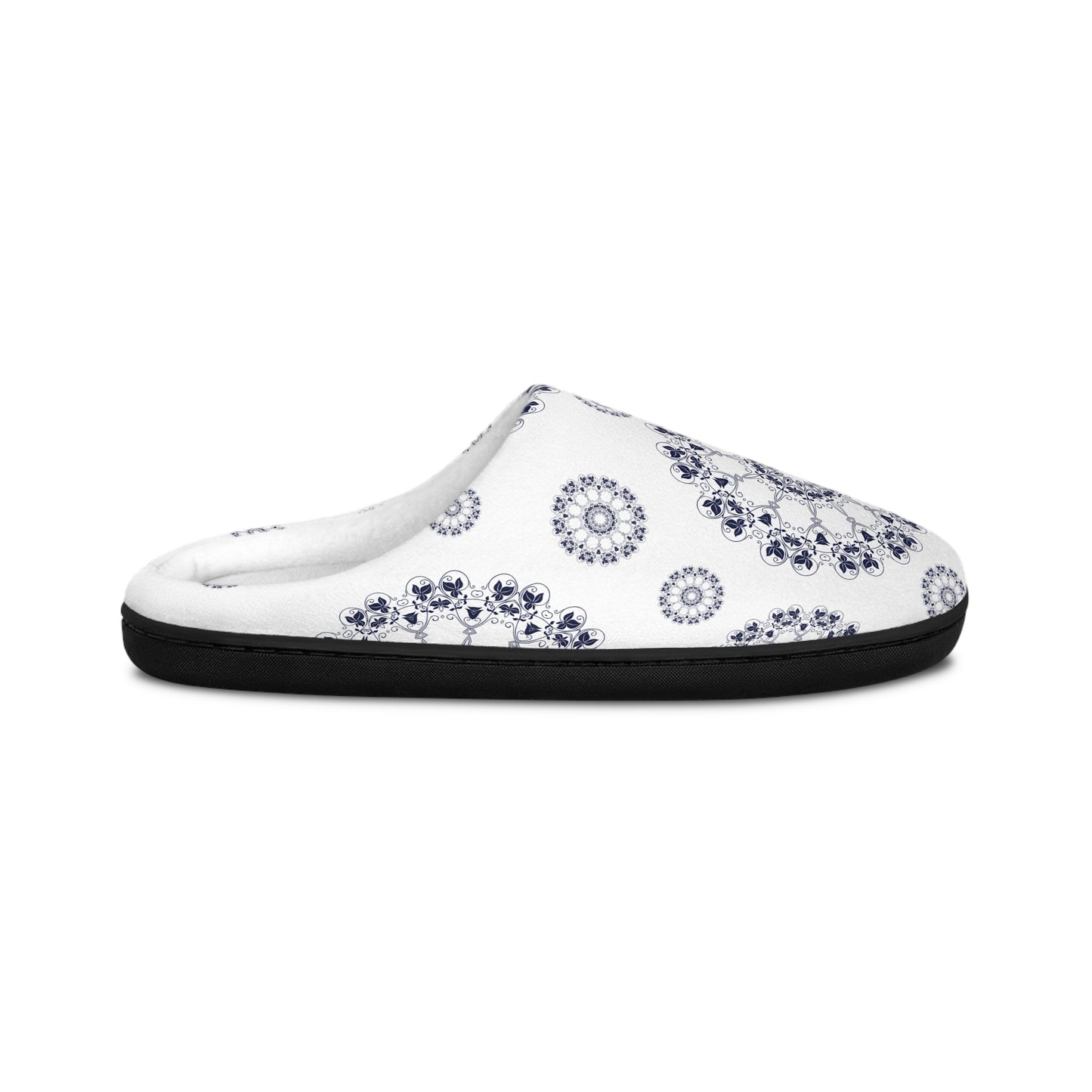 Cozy Women's Indoor Slippers with Elegant Mandala Design, House Slippers, Gift for Her, Relaxation Footwear, Home Comfort