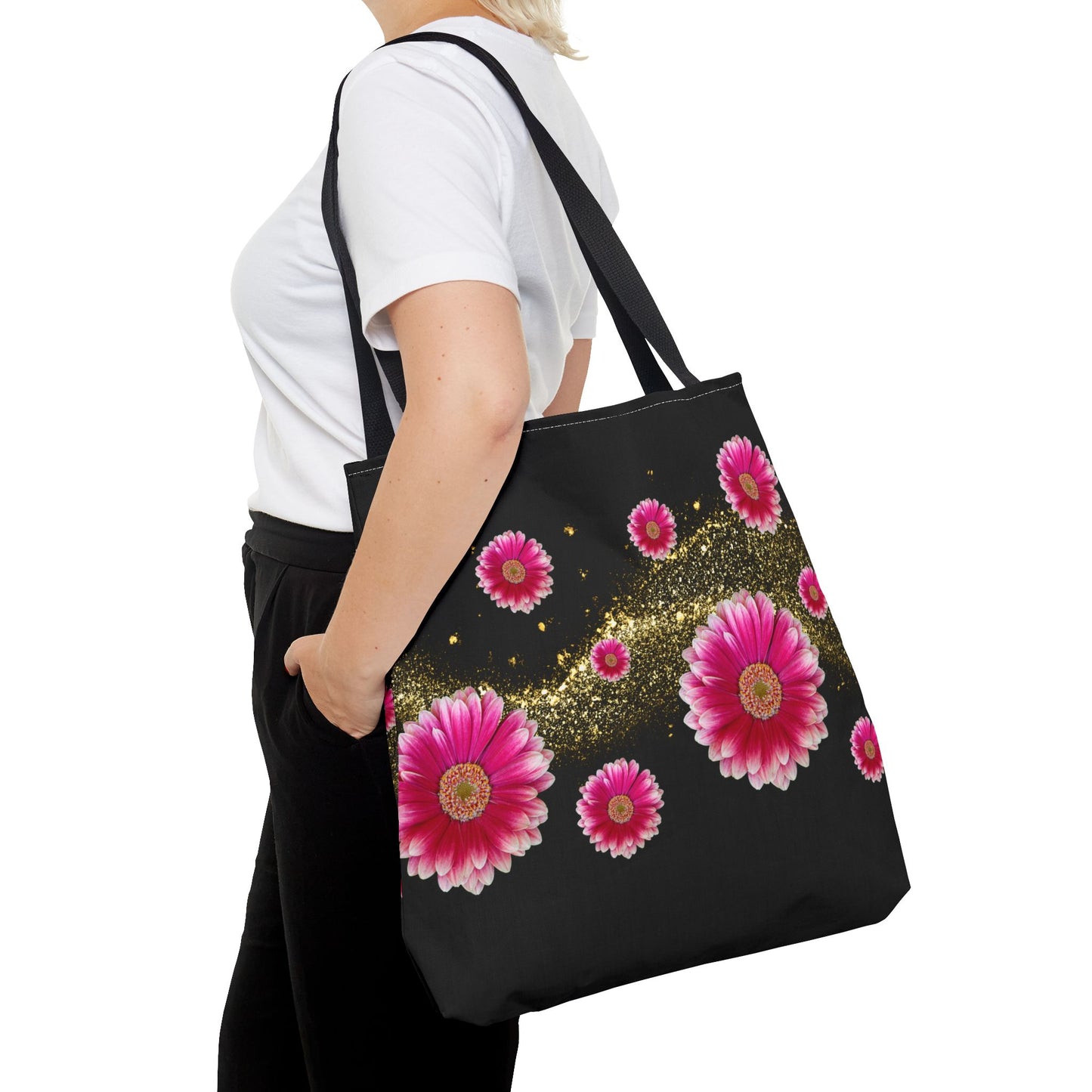 Floral Tote Bag, Stylish Floral Shopping Bag, Boho Bag, Petal Pattern Handbag, Spring Gift Bag, Unique Floral Design