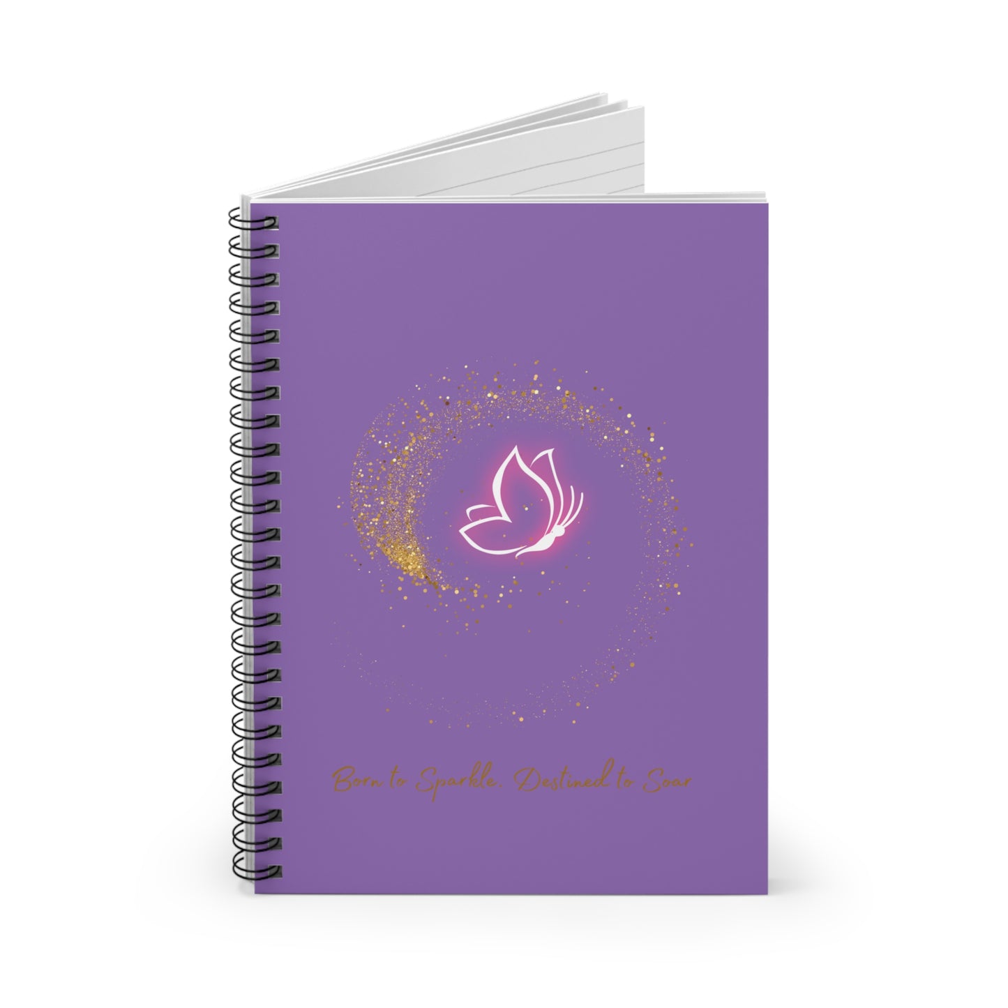 Inspirational Spiral Notebook - 'Born to Sparkle, Destined to Soar'