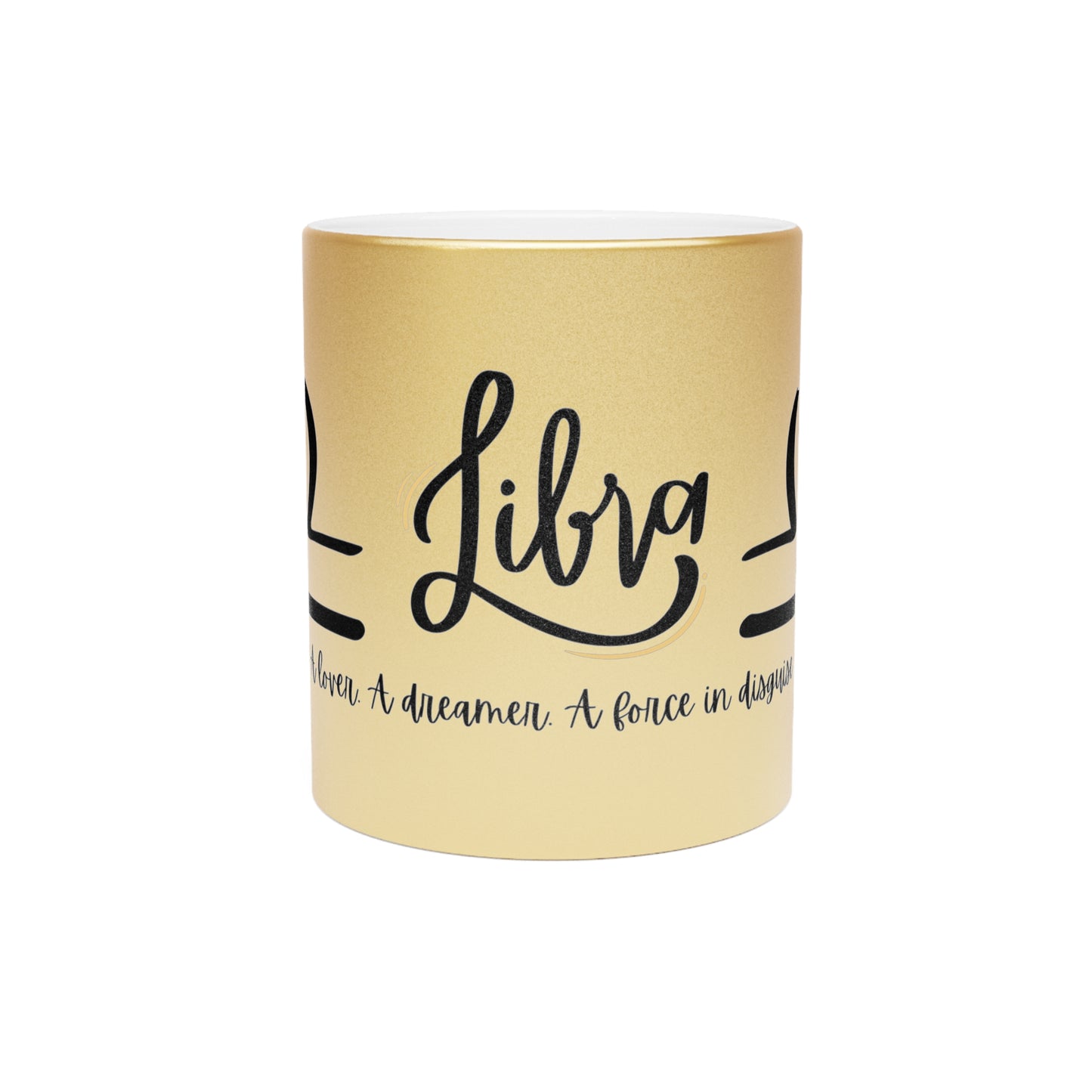 Libra Metallic Mug - Zodiac Sign Ceramic Coffee Cup for Astrology Lovers Libra Zodiac Mug – Celestial Air Sign Gift, Elegant Horoscope Coffee Cup for Libra Birthdays