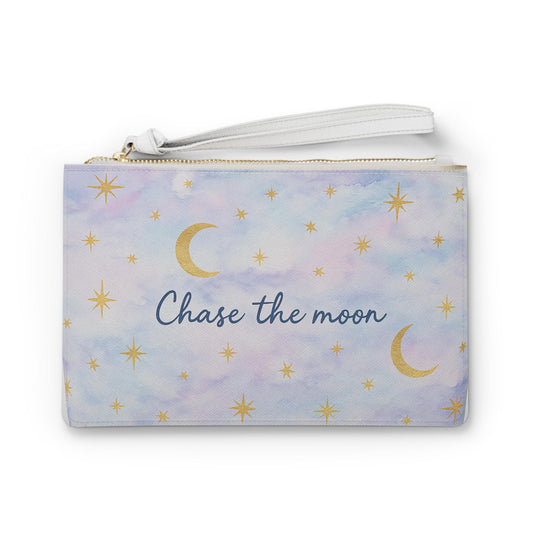 Celestial Clutch Bag - Chase the Moon Design, Starry Night Purse, Cosmic Accessories for Dreamers, Ideal for Parties & Gifts