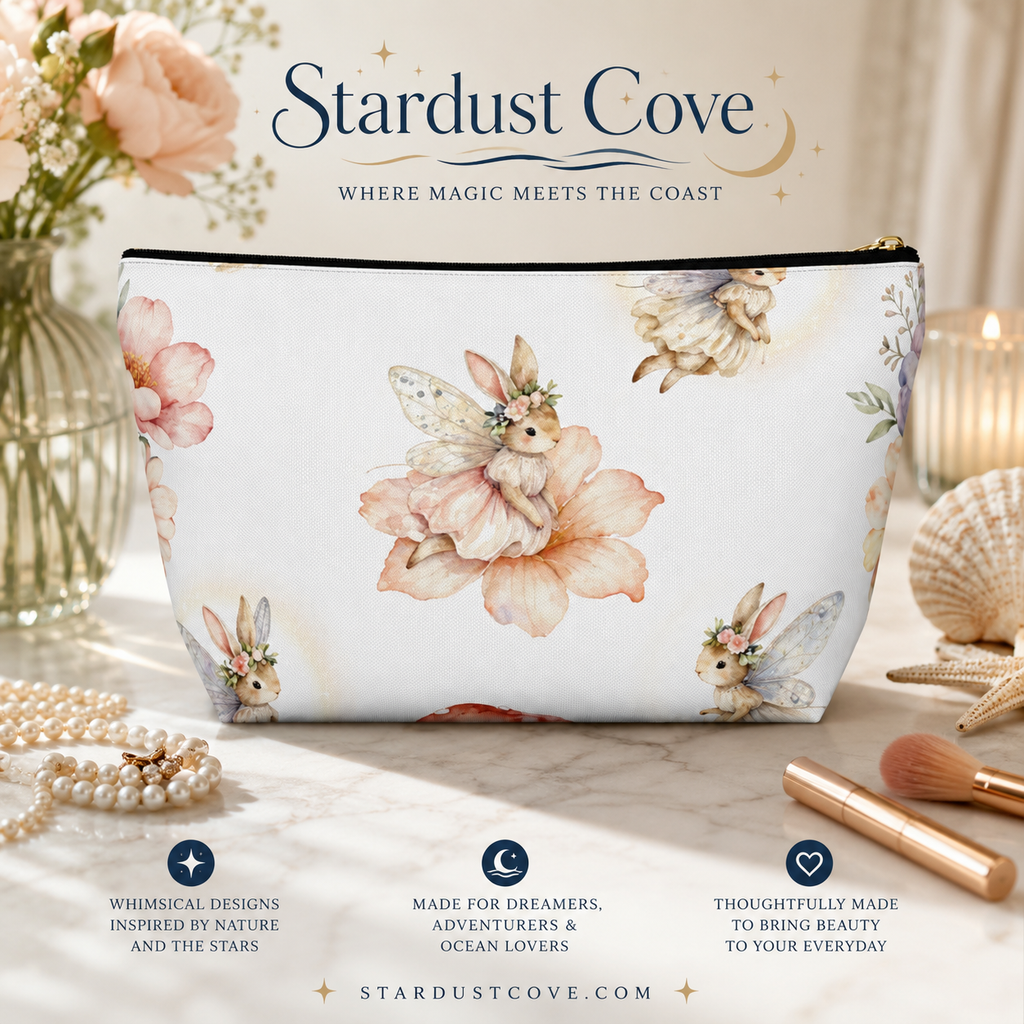 Bunny Fairy Floral Accessory Pouch