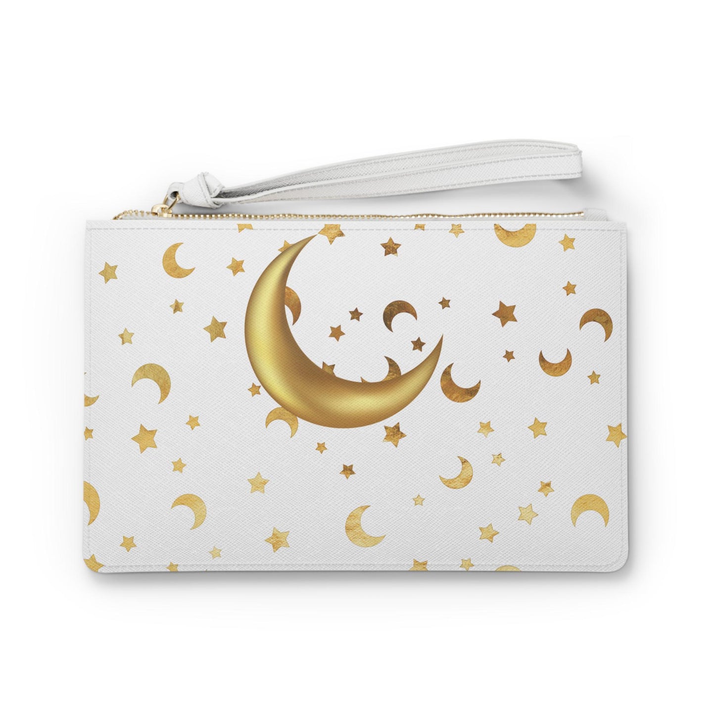 Golden Moon & Star Clutch Bag, Celestial Evening Purse, Boho Chic Accessory, Gifts for Her, Night Out, Astrology Lovers