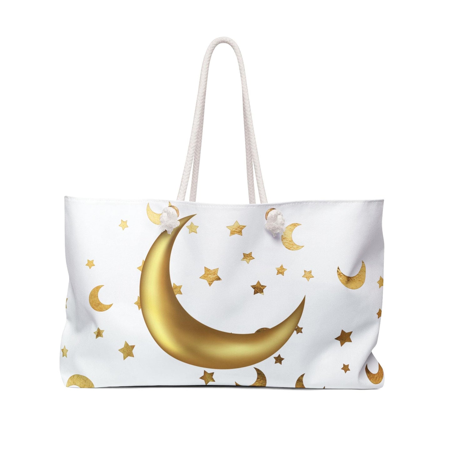 Celestial Weekender Bag - Moon & Stars Travel Tote, Boho Beach Bag, Weekend Getaway Essential, Stylish Overnight Bag, Cosmic Charm