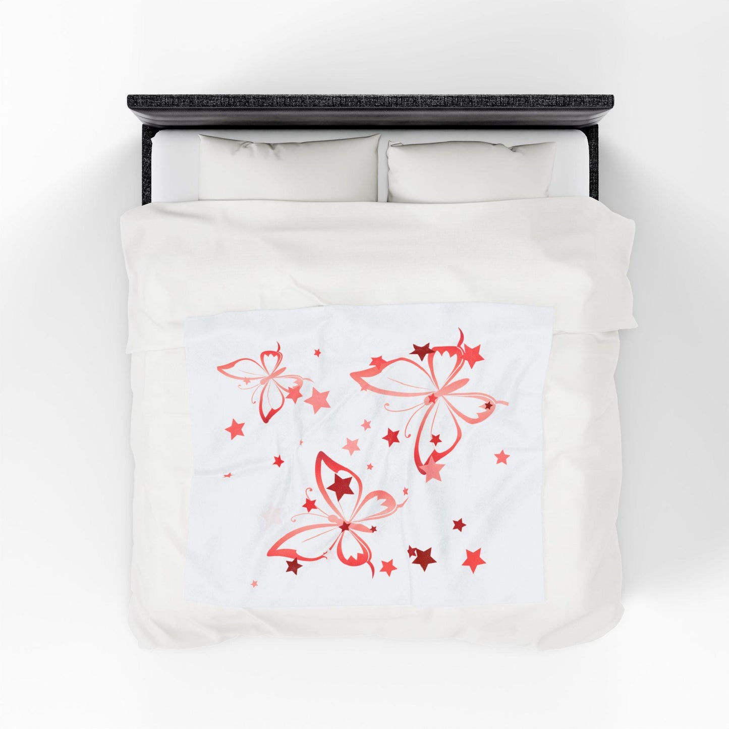 Butterfly Dream Velveteen Plush Blanket - Cozy Throw, Home Decor, Gift for Her, Kids Bedding, Soft Blanket