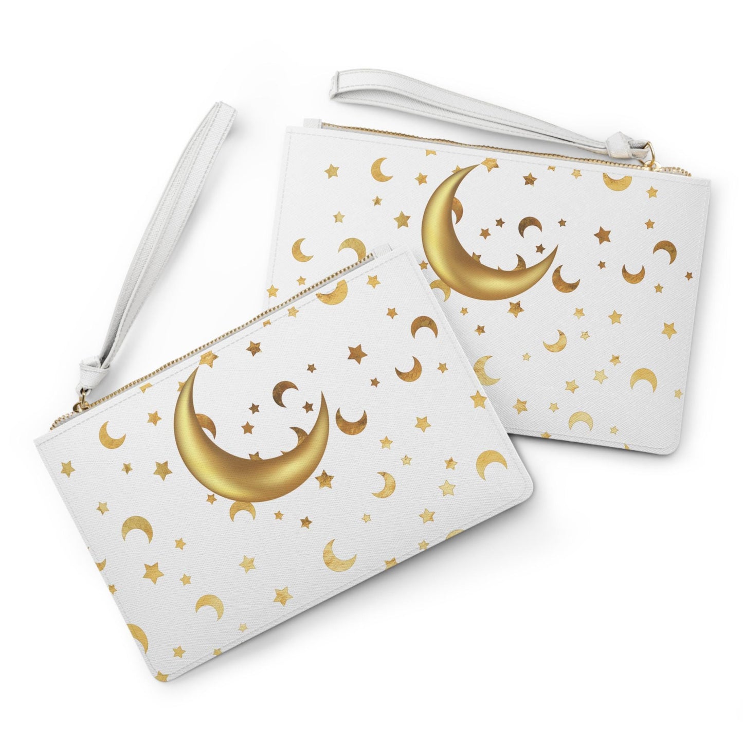 Golden Moon & Star Clutch Bag, Celestial Evening Purse, Boho Chic Accessory, Gifts for Her, Night Out, Astrology Lovers