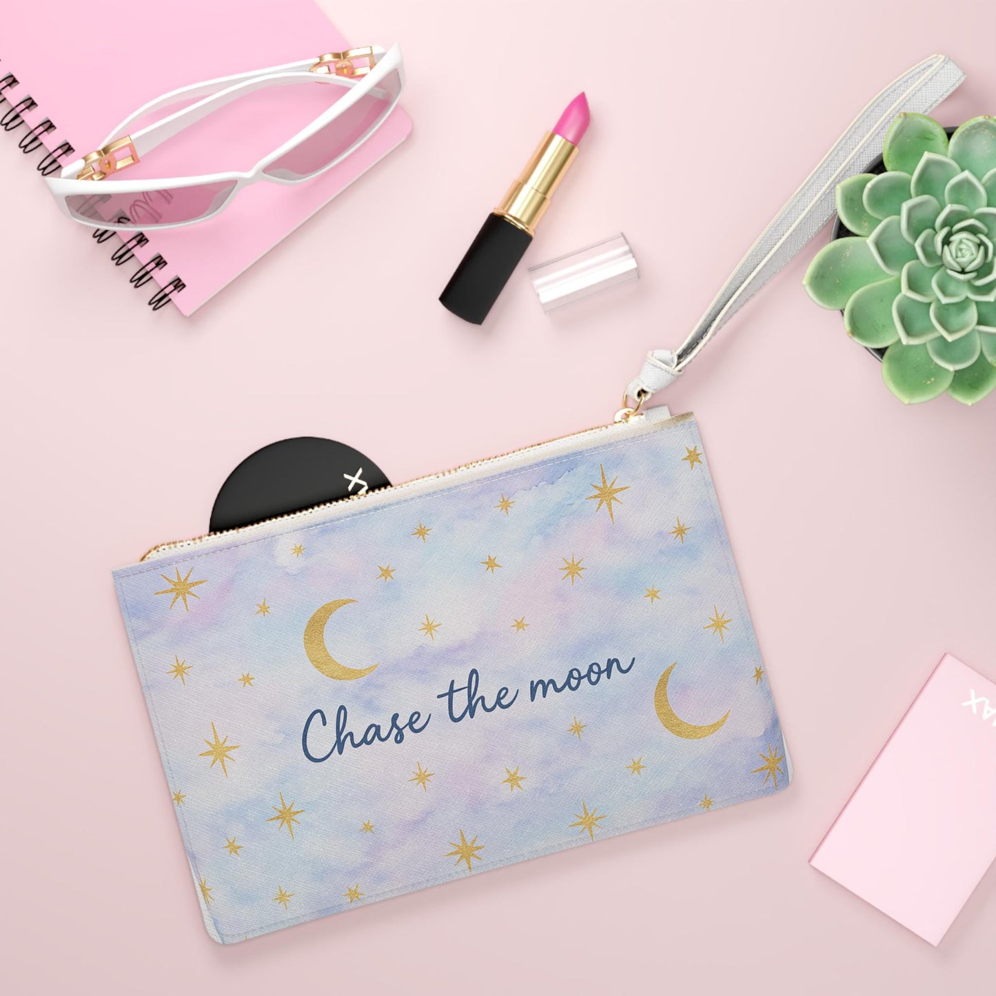 Celestial Clutch Bag - Chase the Moon Design, Starry Night Purse, Cosmic Accessories for Dreamers, Ideal for Parties & Gifts