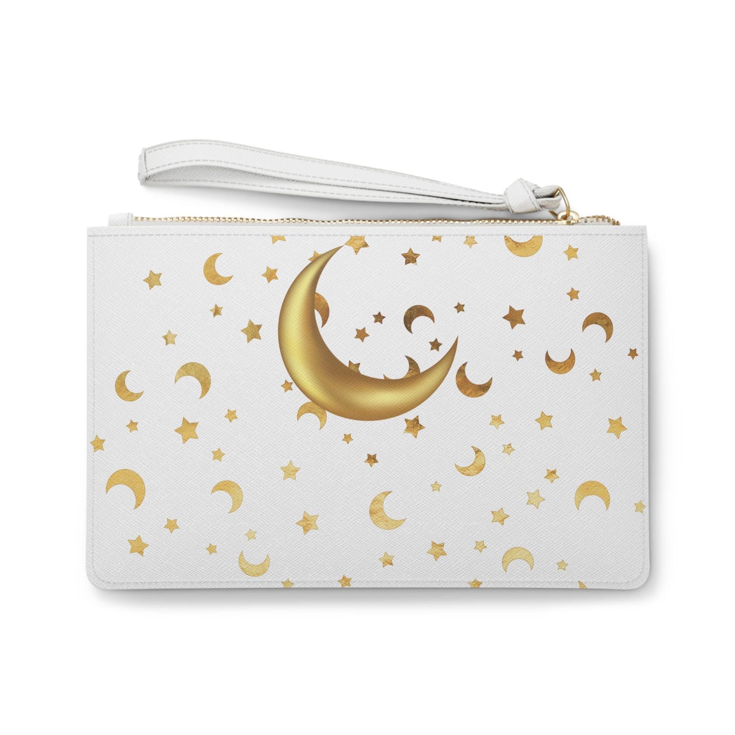 Golden Moon & Star Clutch Bag, Celestial Evening Purse, Boho Chic Accessory, Gifts for Her, Night Out, Astrology Lovers
