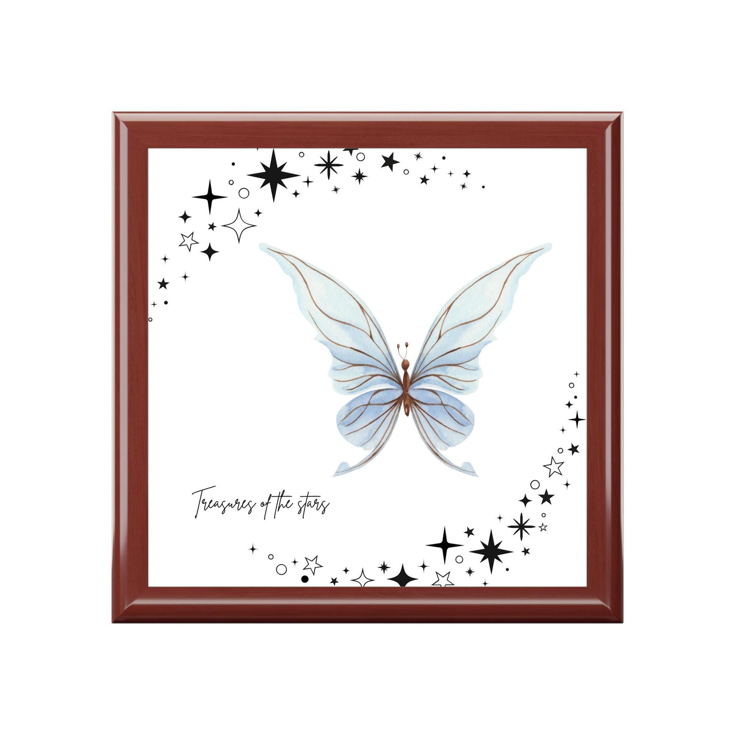 Elegant Butterfly Jewelry Box, Treasure of the Stars, Keepsake Organizer, Gift for Her, Decorative Storage, Special Occasion