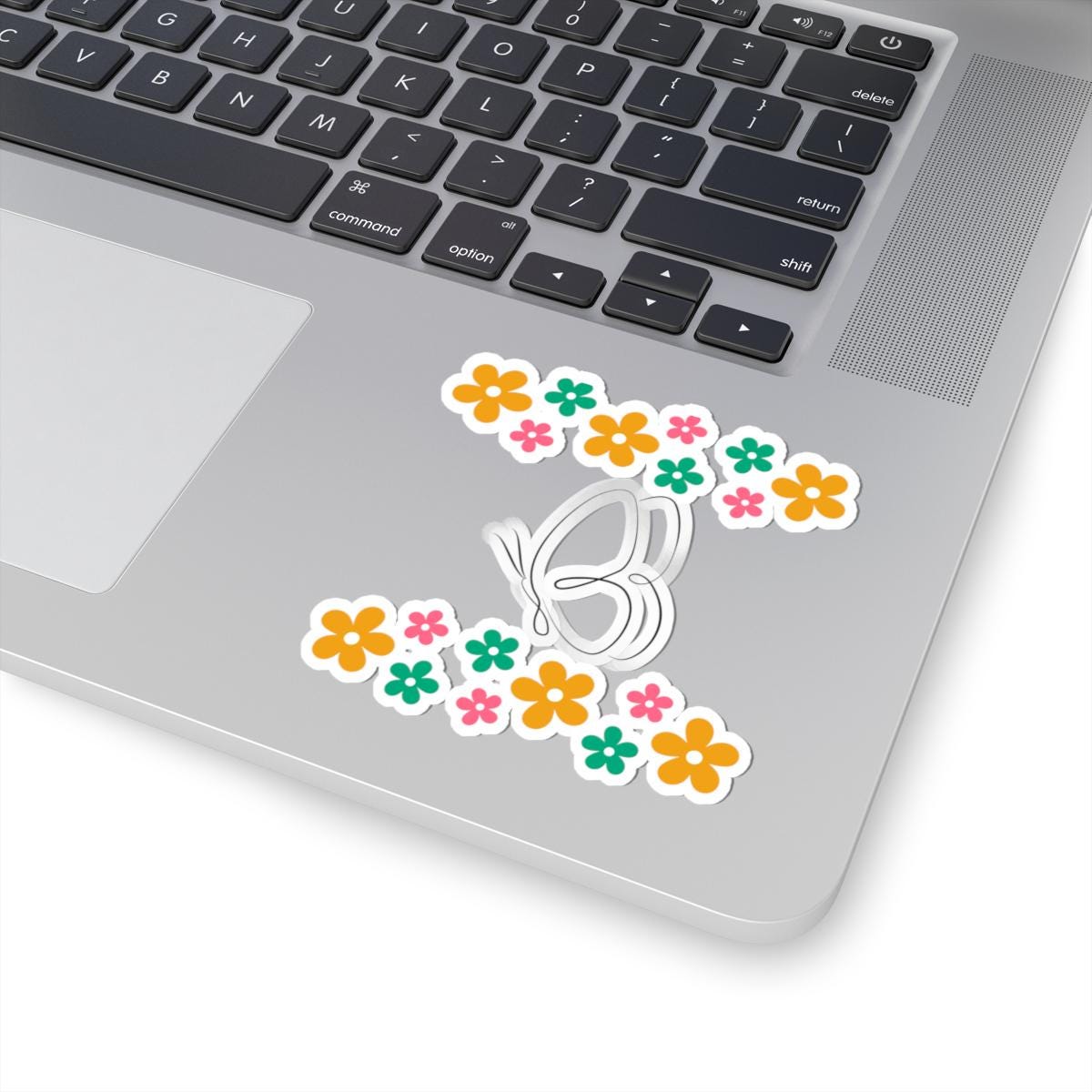 Colorful Floral Butterfly Kiss-Cut Stickers, Cute Stickers for Laptops, Water Bottles, Scrapbooking, Gifts for Nature Lovers