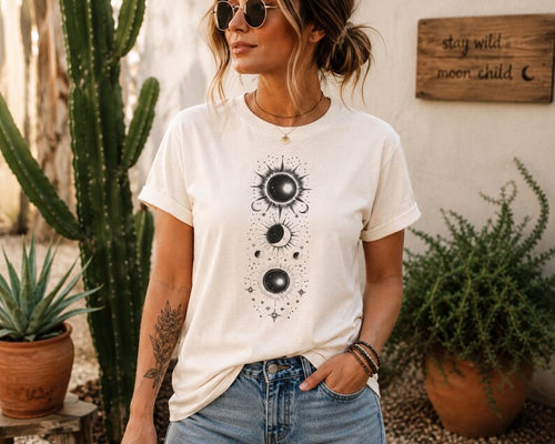 Celestial Phases Tee detail