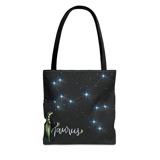 Taurus Zodiac Tote Bag, Astrology Gift, Star Sign Bag, Practical & Stylish Accessory for Daily Use, Birthday Present, Celestial Vibes
