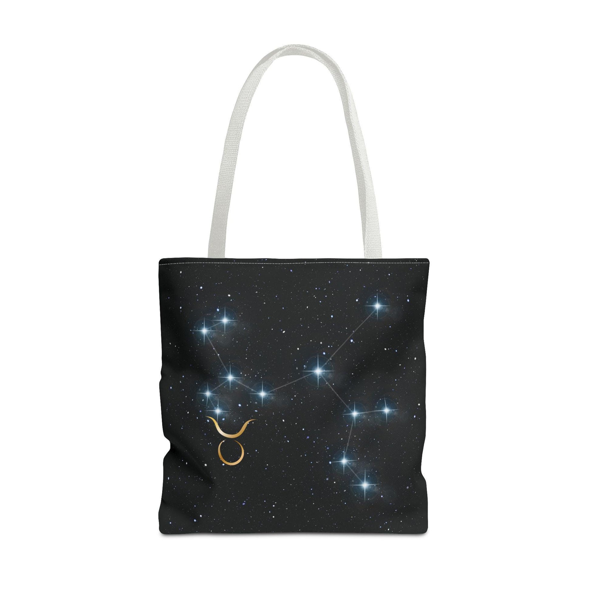 Zodiac Tote Bag with Taurus Constellation Design, Astrology Gift, Celestial Shopping Bag, Horoscope Birthday Present, Starry Night Style