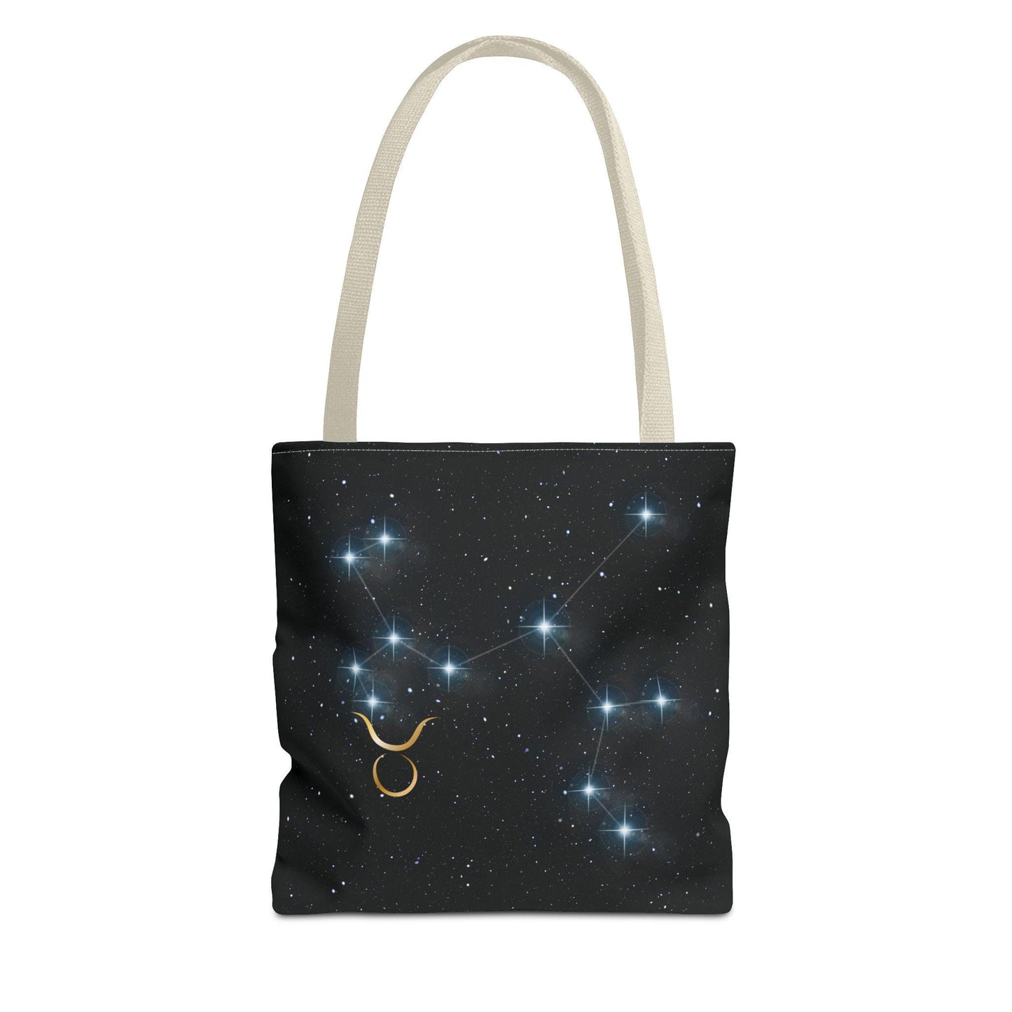 Zodiac Tote Bag with Taurus Constellation Design, Astrology Gift, Celestial Shopping Bag, Horoscope Birthday Present, Starry Night Style