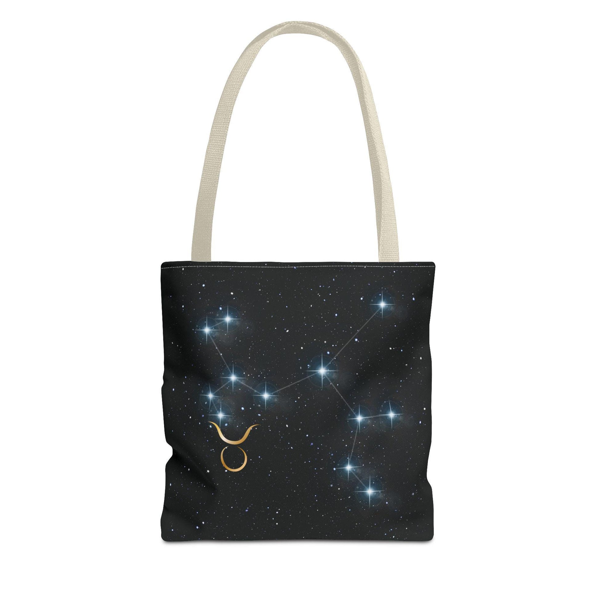 Zodiac Tote Bag with Taurus Constellation Design, Astrology Gift, Celestial Shopping Bag, Horoscope Birthday Present, Starry Night Style