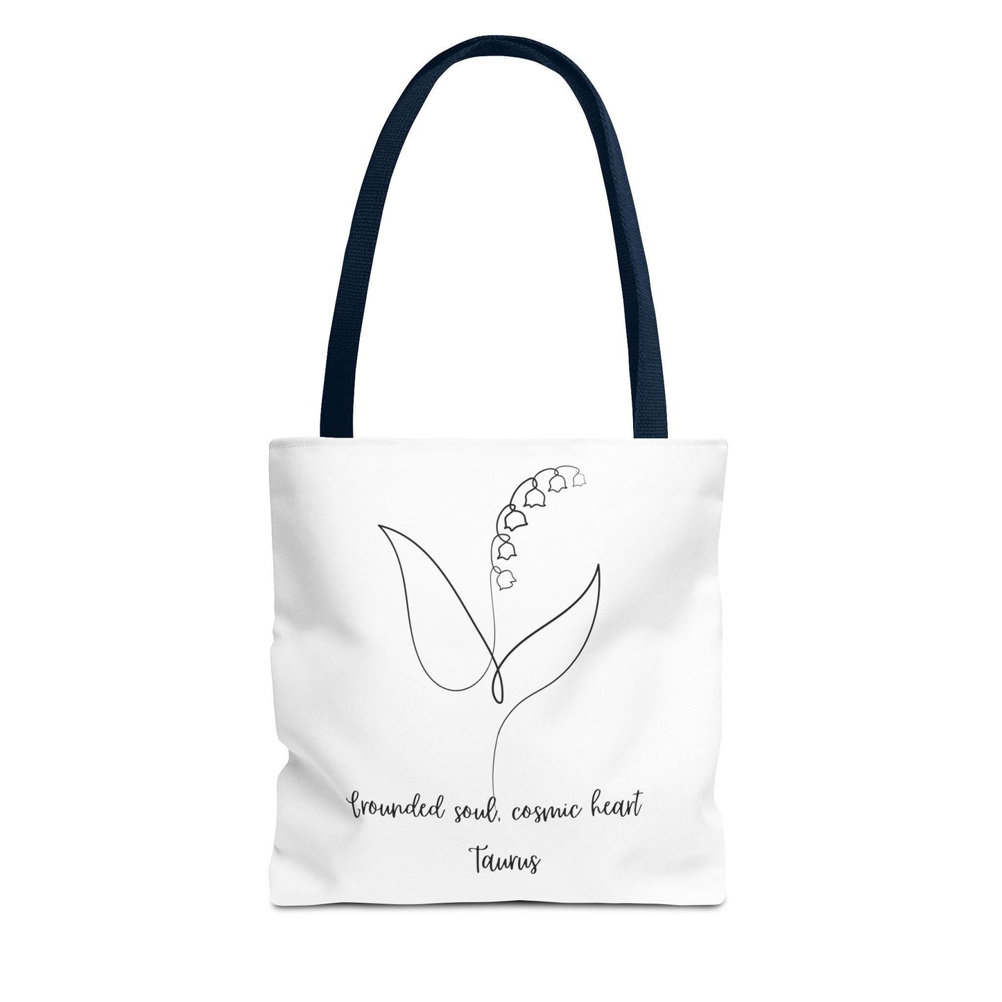 Tote Bag, Floral Zodiac Taurus Tote, Astrology Gift, Cosmic Heart Tote, Eco-Friendly Shopping Bag, Canvas Tote for Everyday Use