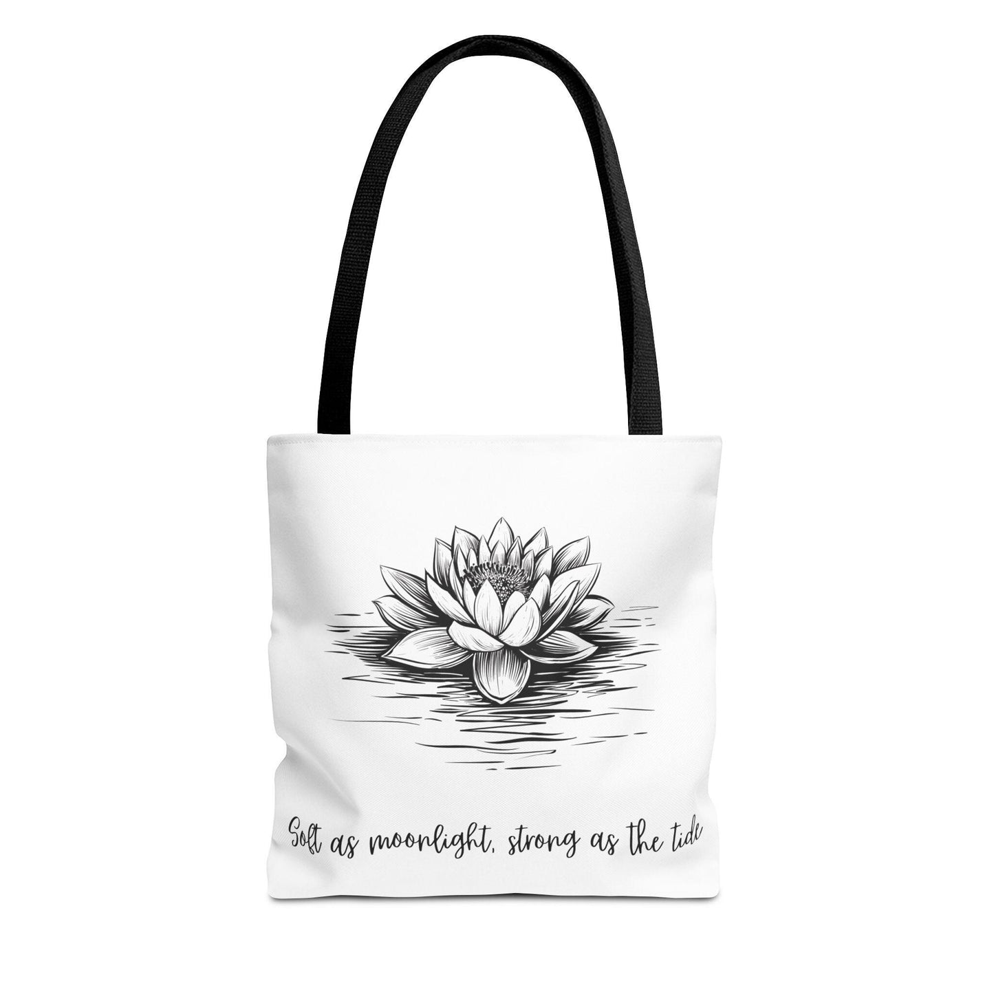 Lotus Inspiring Tote Bag - Eco-Friendly, Motivational Gift, Beach Essentials, Reusable Grocery Bag, Yoga & Meditation